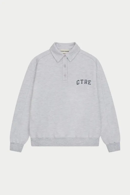 CTRE BUTTON THROUGH POLO - GREY MARL made by The Couture Club