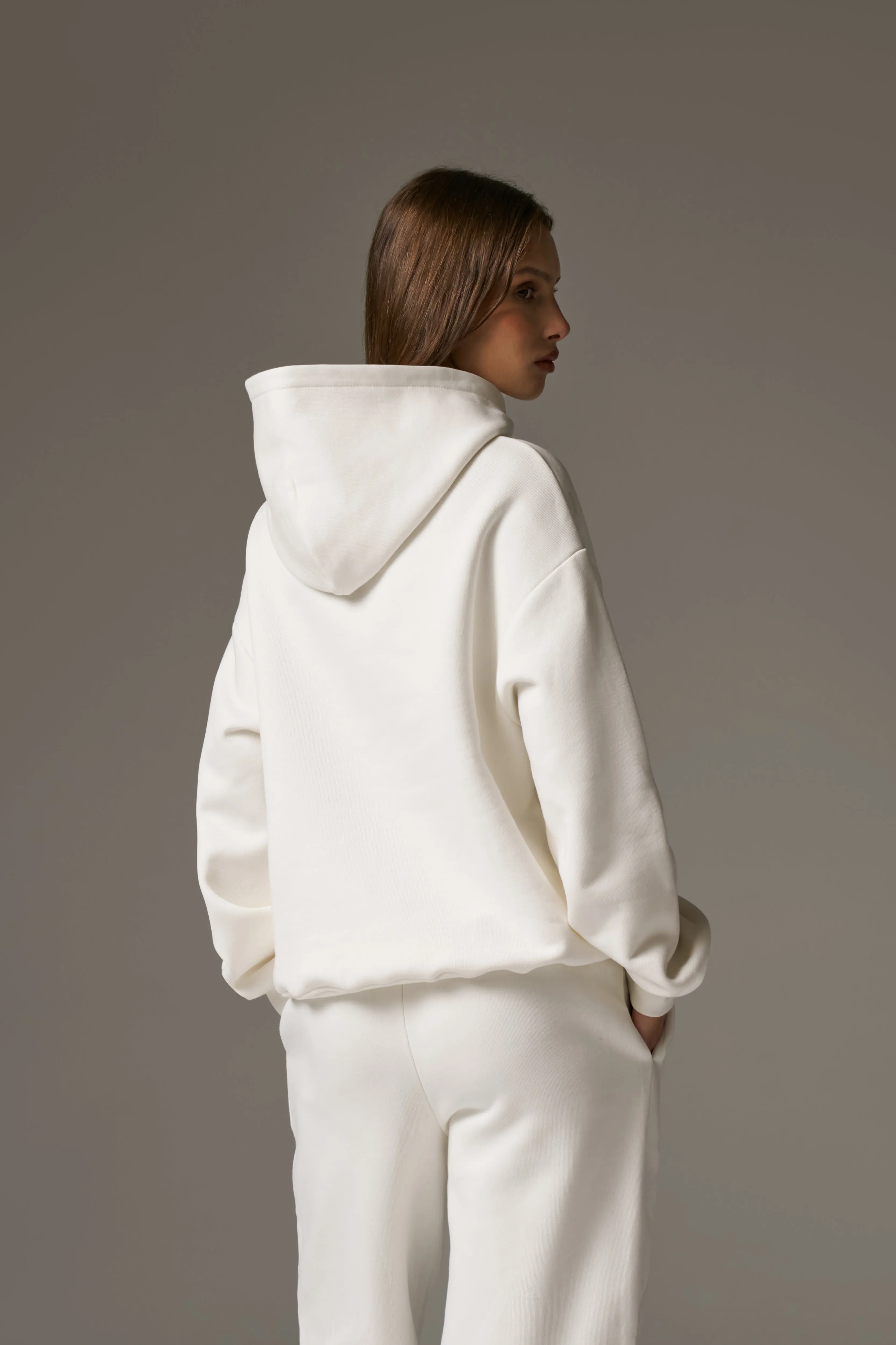 CTRE RELAXED HOODIE - OFF WHITE sold by The Couture Club product image thumbnail 5