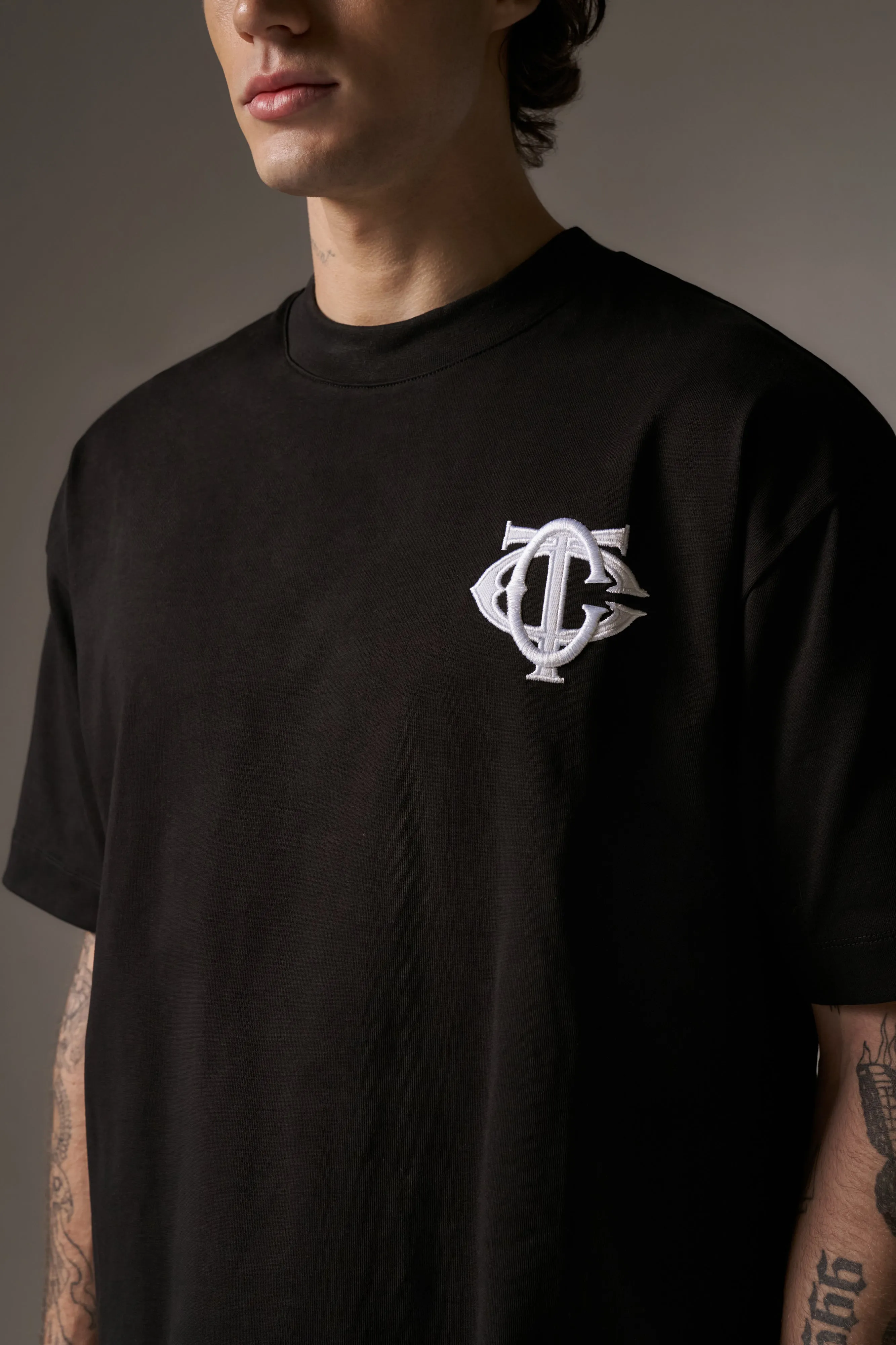 MONOGRAM T-SHIRT - BLACK sold by The Couture Club product image thumbnail 4