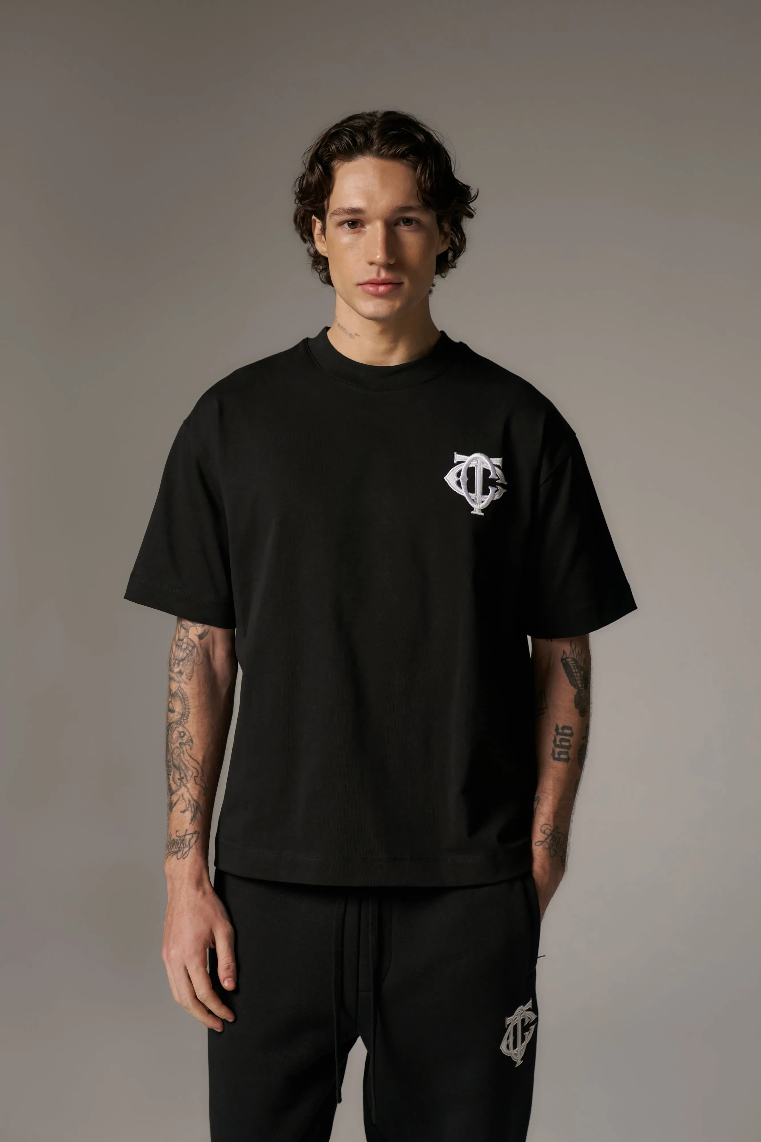 MONOGRAM T-SHIRT - BLACK sold by The Couture Club product image thumbnail 2