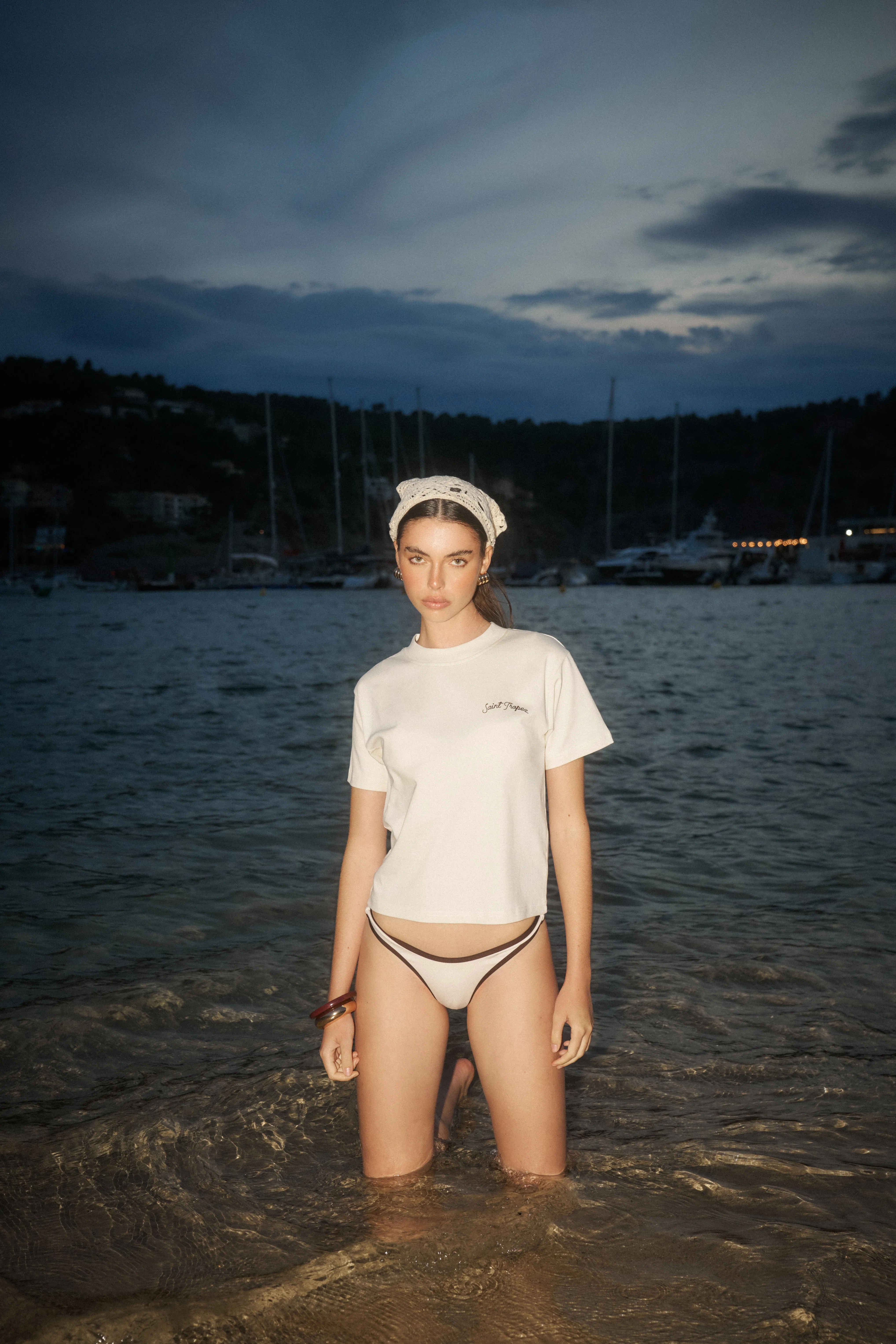 ST TROPEZ T-SHIRT - OFF WHITE sold by The Couture Club product image thumbnail 2