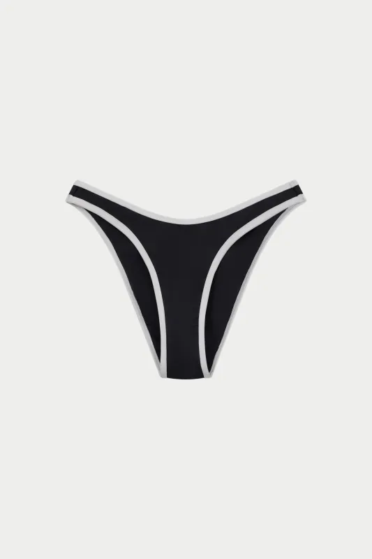 DOUBLE LAYER BIKINI BOTTOMS - BLACK made by The Couture Club
