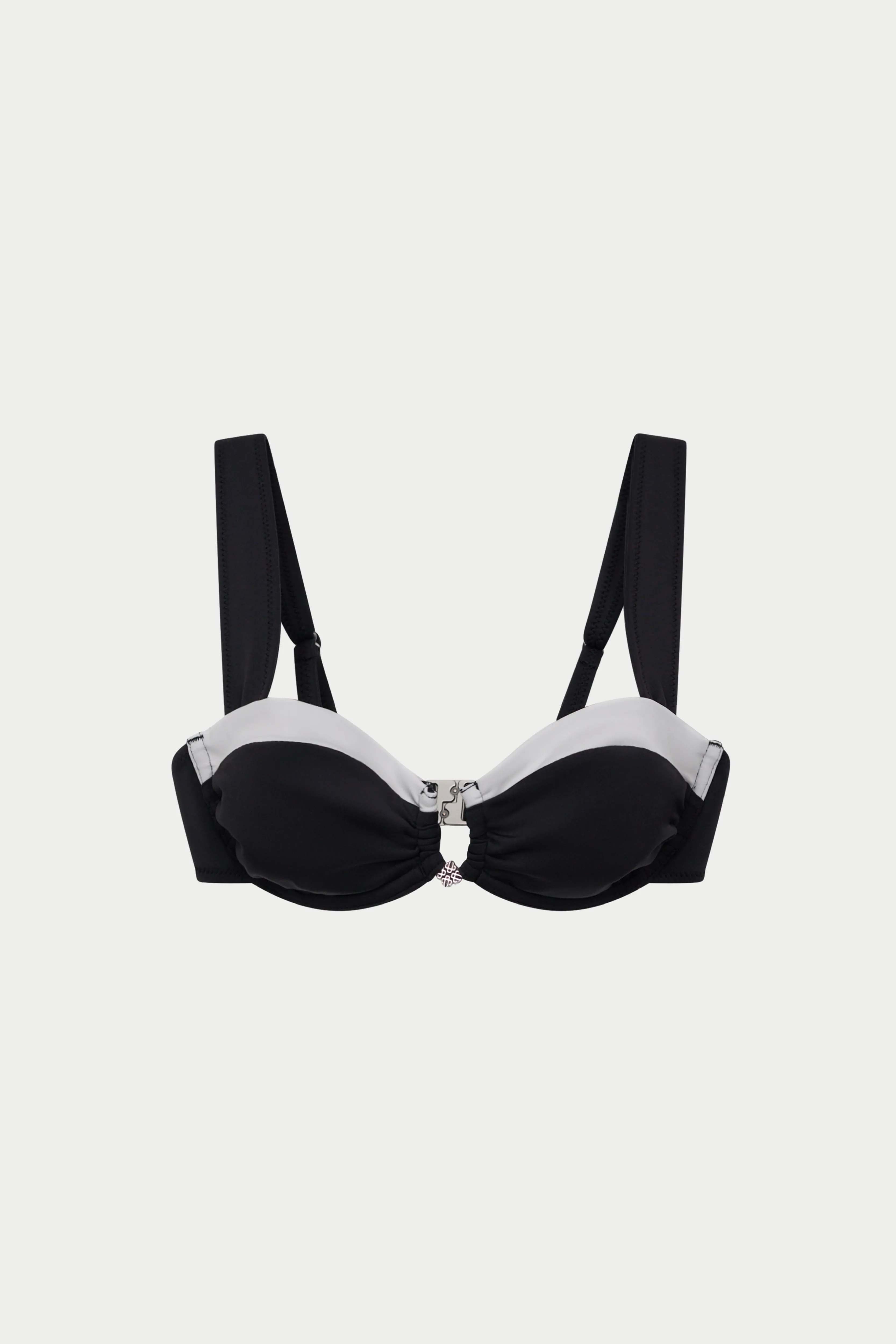 DOUBLE LAYER BALCONETTE BIKINI TOP - BLACK sold by The Couture Club