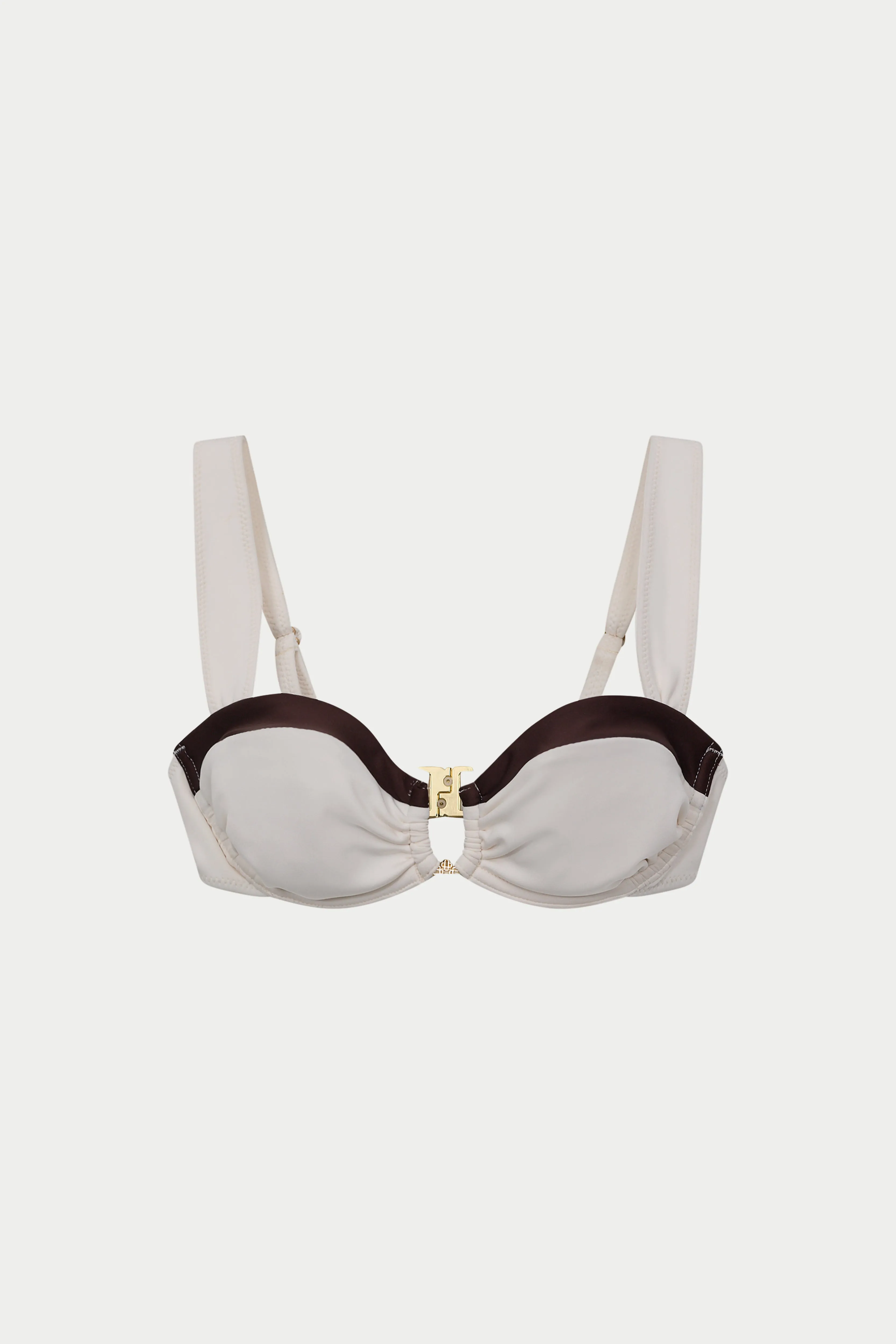 DOUBLE LAYER BALCONETTE BIKINI TOP - CREAM sold by The Couture Club