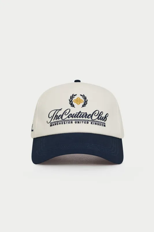 LAUREL EMBROIDERY CAP - NAVY made by The Couture Club