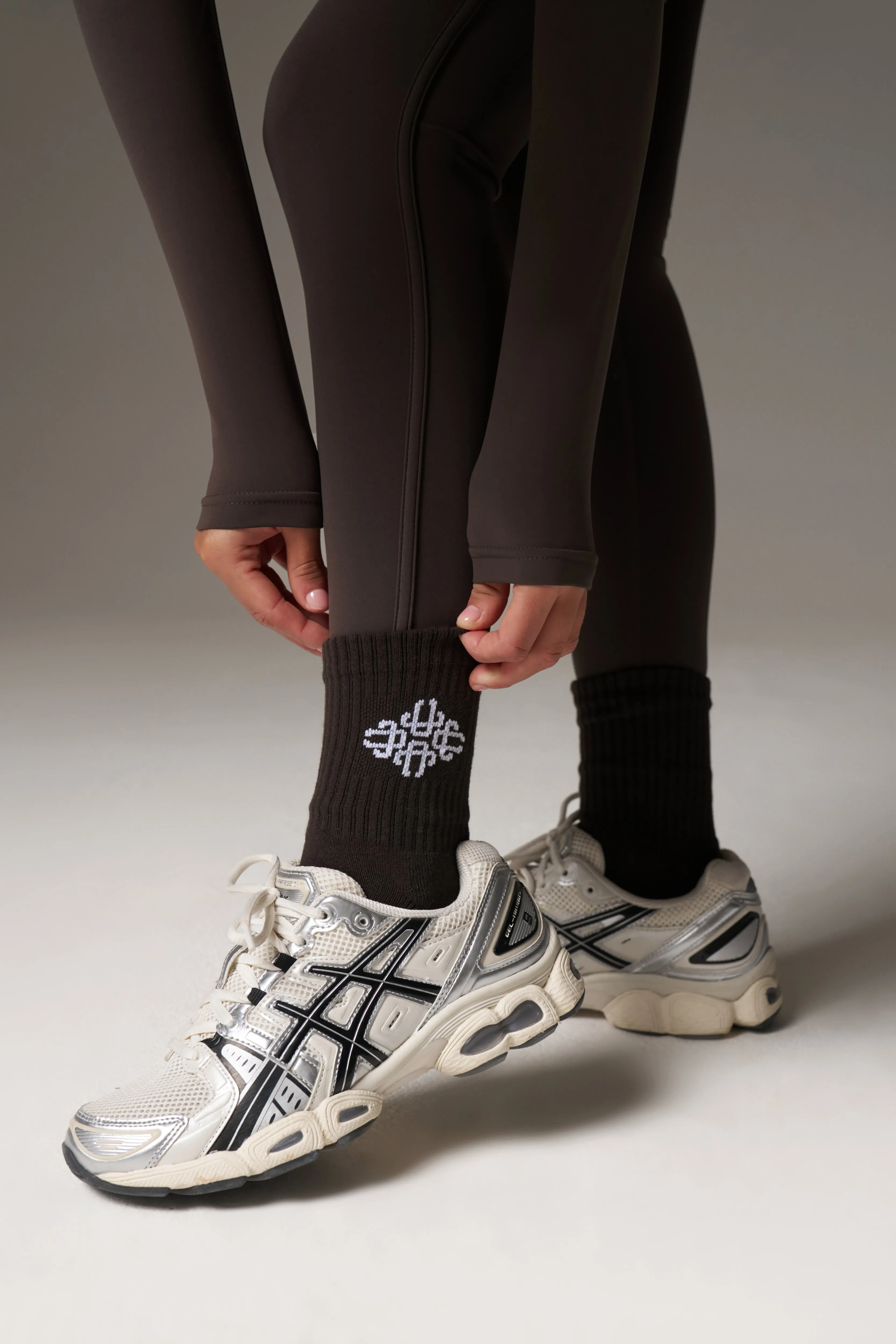 EMBLEM SPORT SOCK - CHOCOLATE sold by The Couture Club product image thumbnail 3