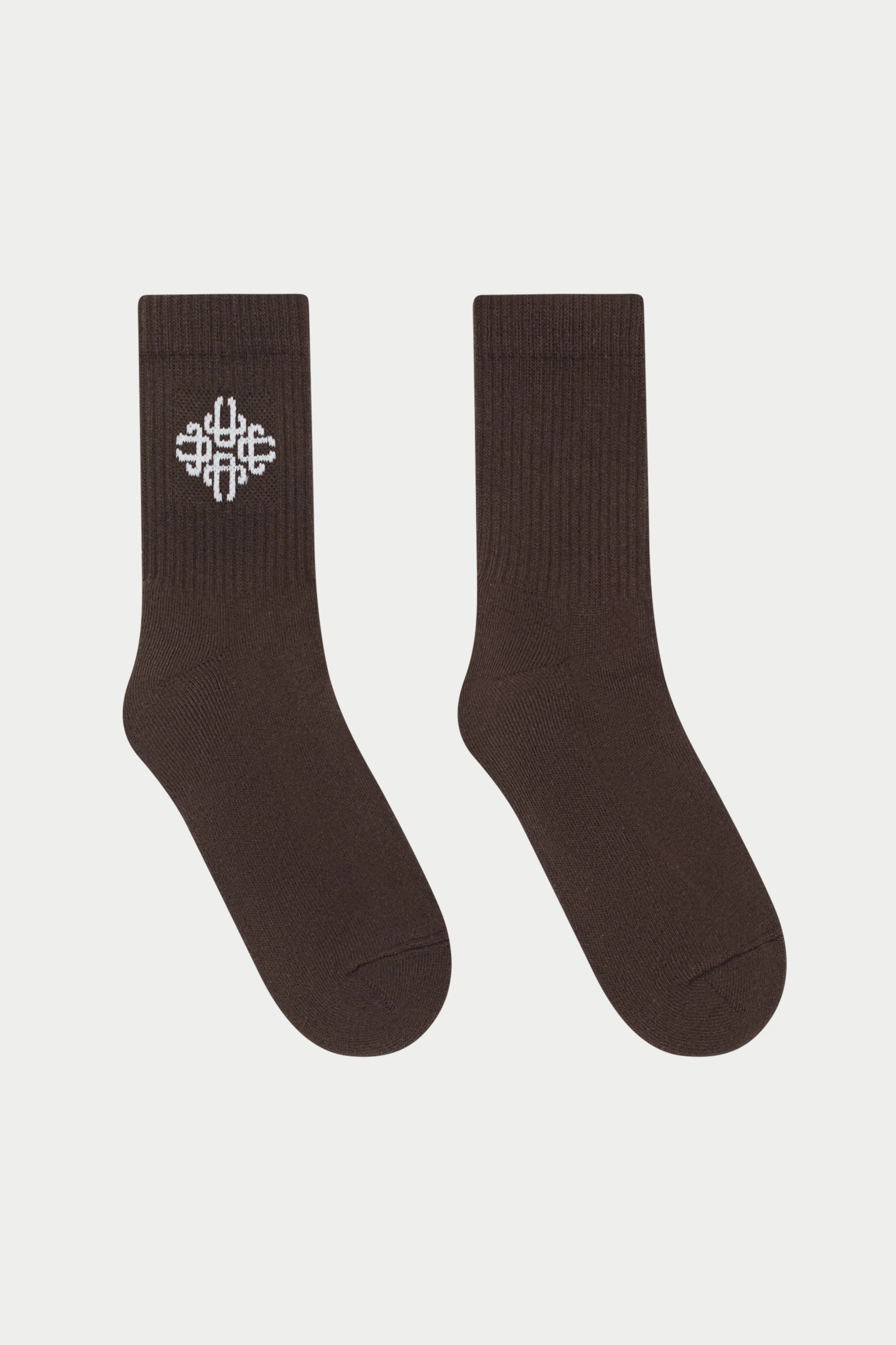 EMBLEM SPORT SOCK - CHOCOLATE sold by The Couture Club product image thumbnail 4