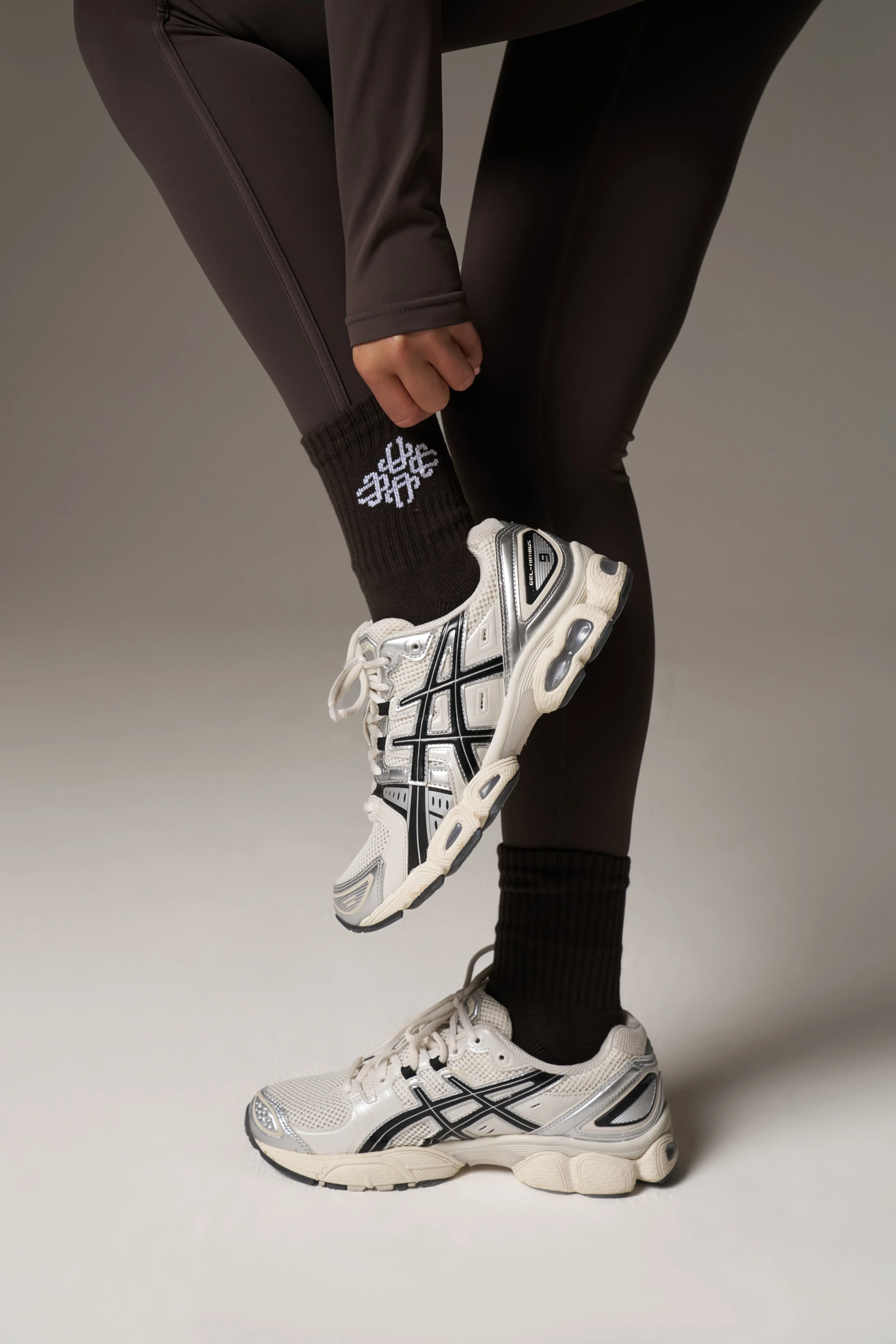 EMBLEM SPORT SOCK - CHOCOLATE sold by The Couture Club