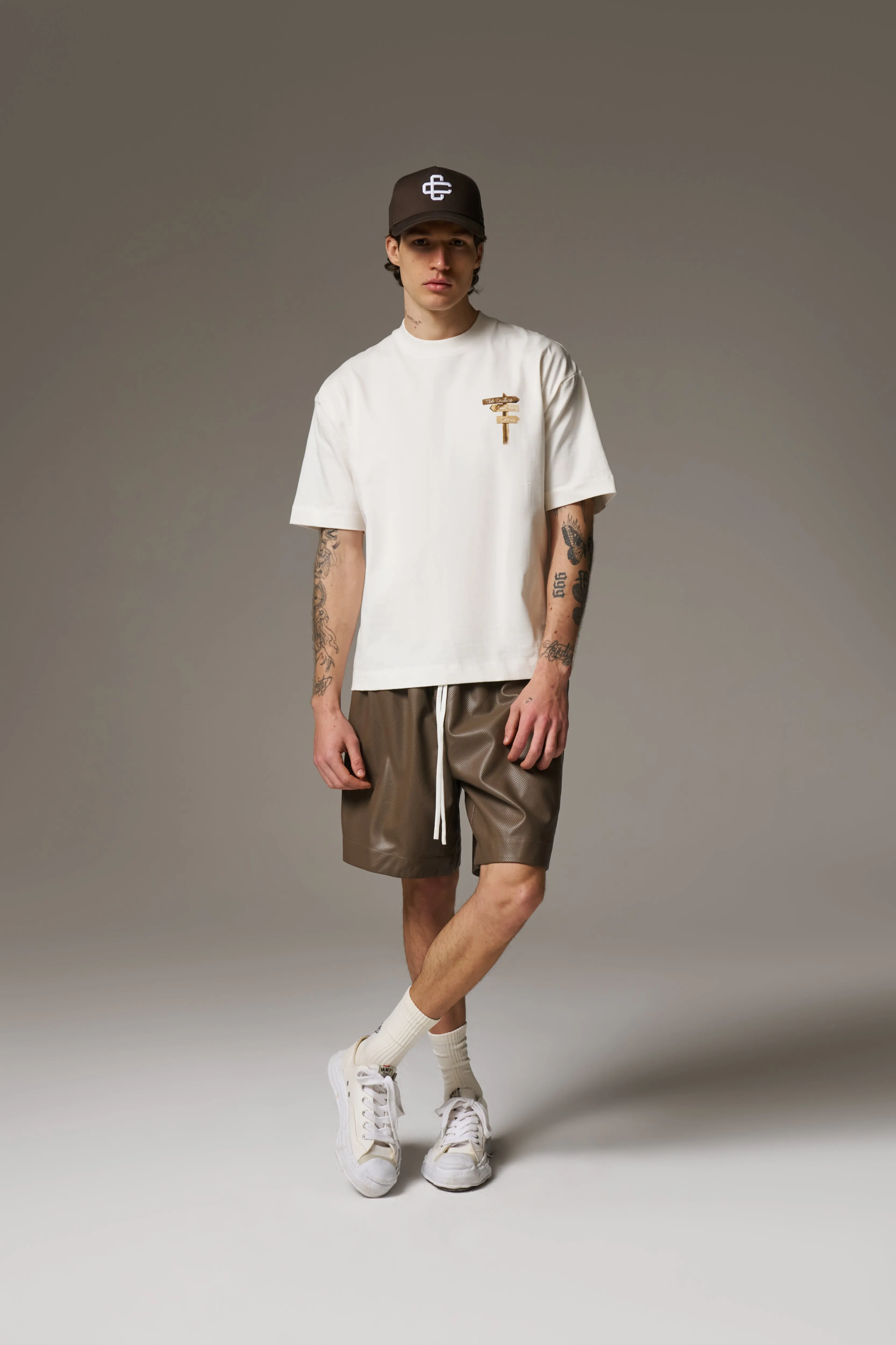 WATERCOLOUR BEACH CLUB PRINTED T-SHIRT - OFF WHITE sold by The Couture Club product image thumbnail 4