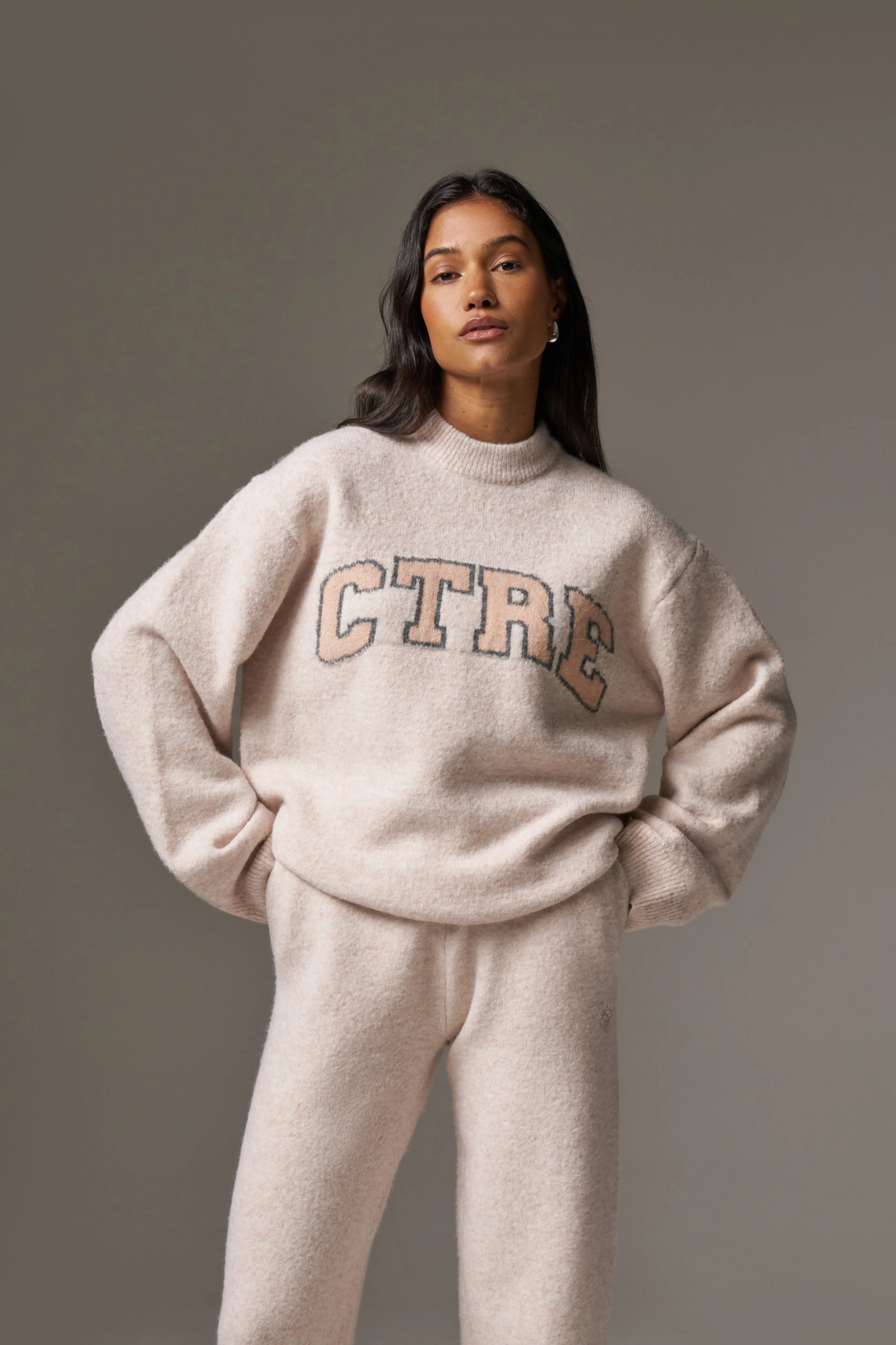 CTRE KNITTED SWEATSHIRT - PINK sold by The Couture Club product image thumbnail 2