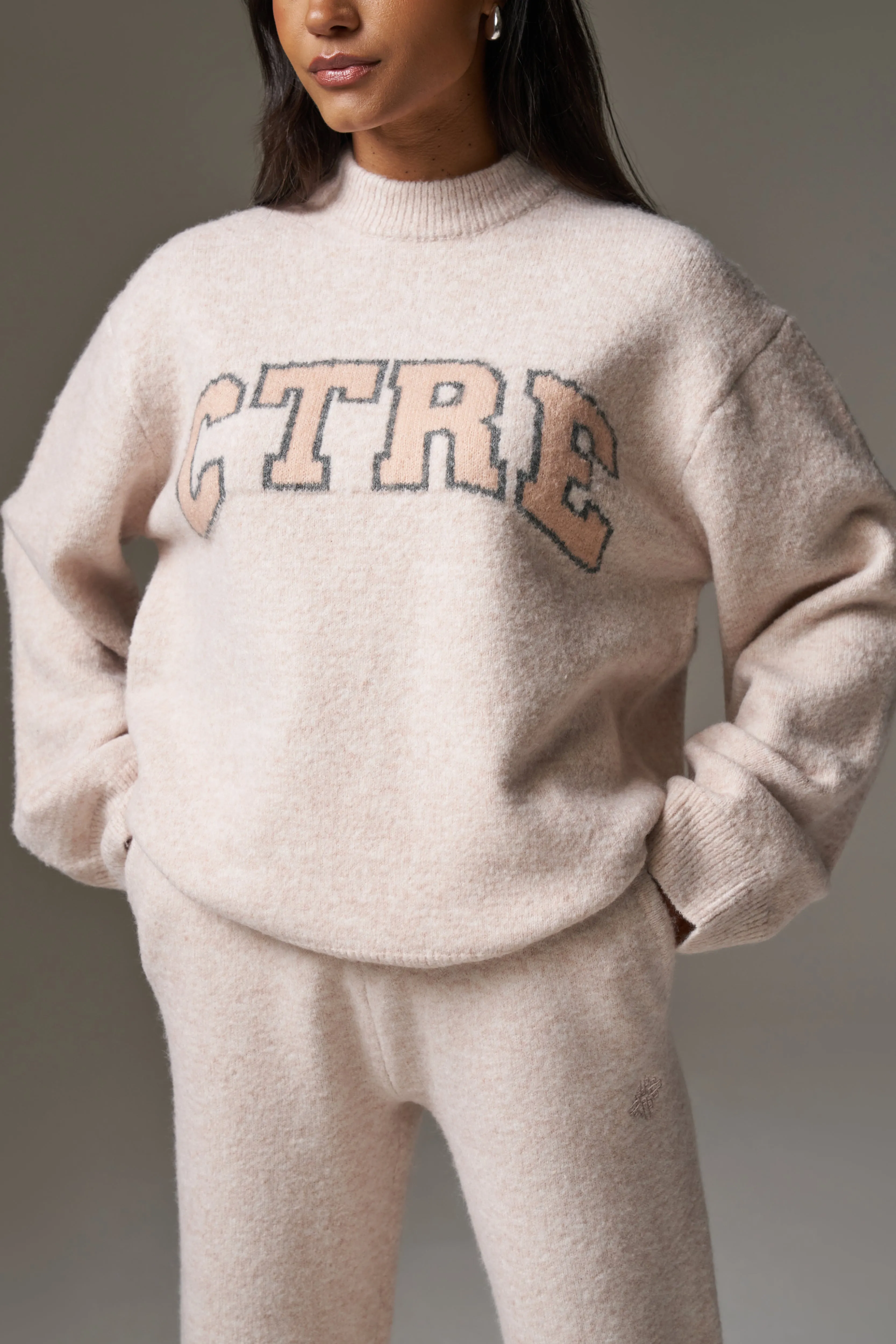 CTRE KNITTED SWEATSHIRT - PINK sold by The Couture Club product image thumbnail 4