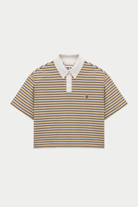 STRIPED POLO TEE - YELLOW sold by The Couture Club