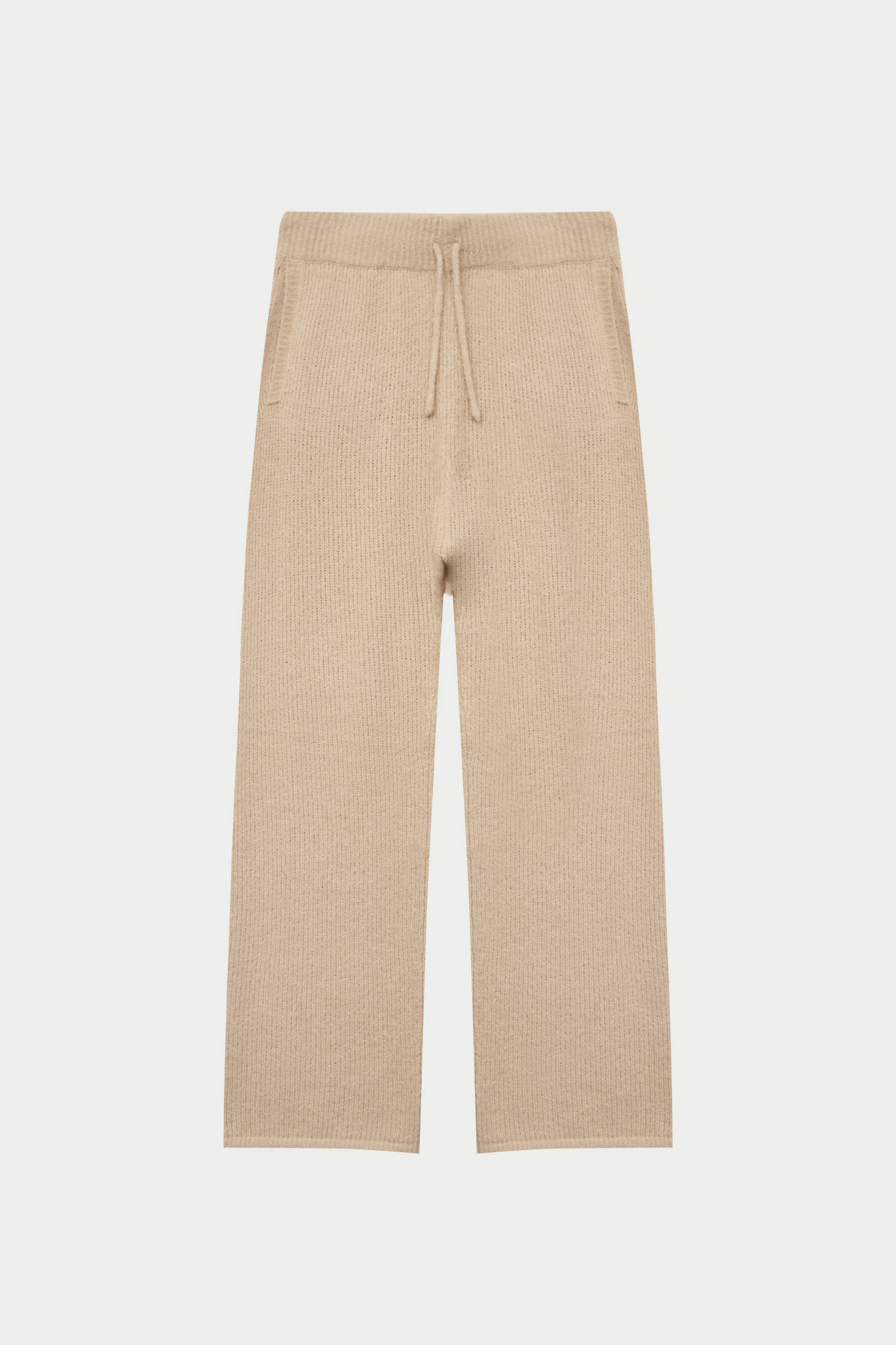BOUCLE KNIT PANTS - STONE sold by The Couture Club