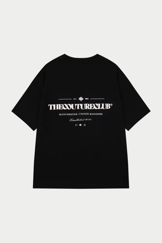 COPYRIGHT MULTI GRAPHIC T-SHIRT - BLACK sold by The Couture Club