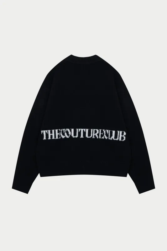 COPYRIGHT BRUSHED KNIT JUMPER - BLACK sold by The Couture Club