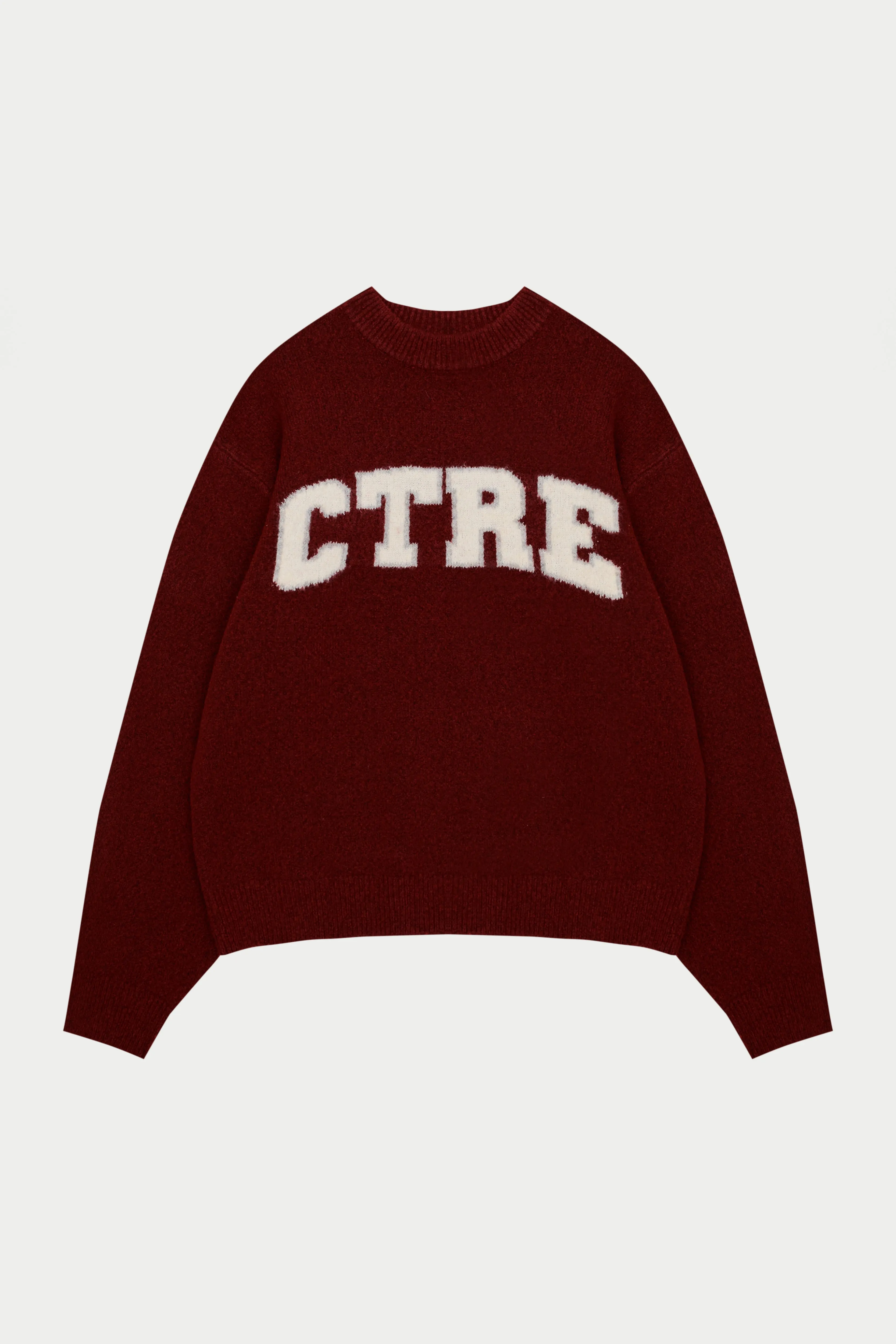 CTRE KNITTED SWEATSHIRT - BURGUNDY sold by The Couture Club