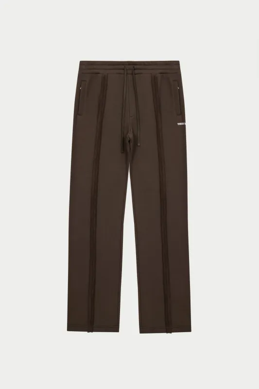 COPYRIGHT STRAIGHT LEG JOGGERS - BROWN sold by The Couture Club