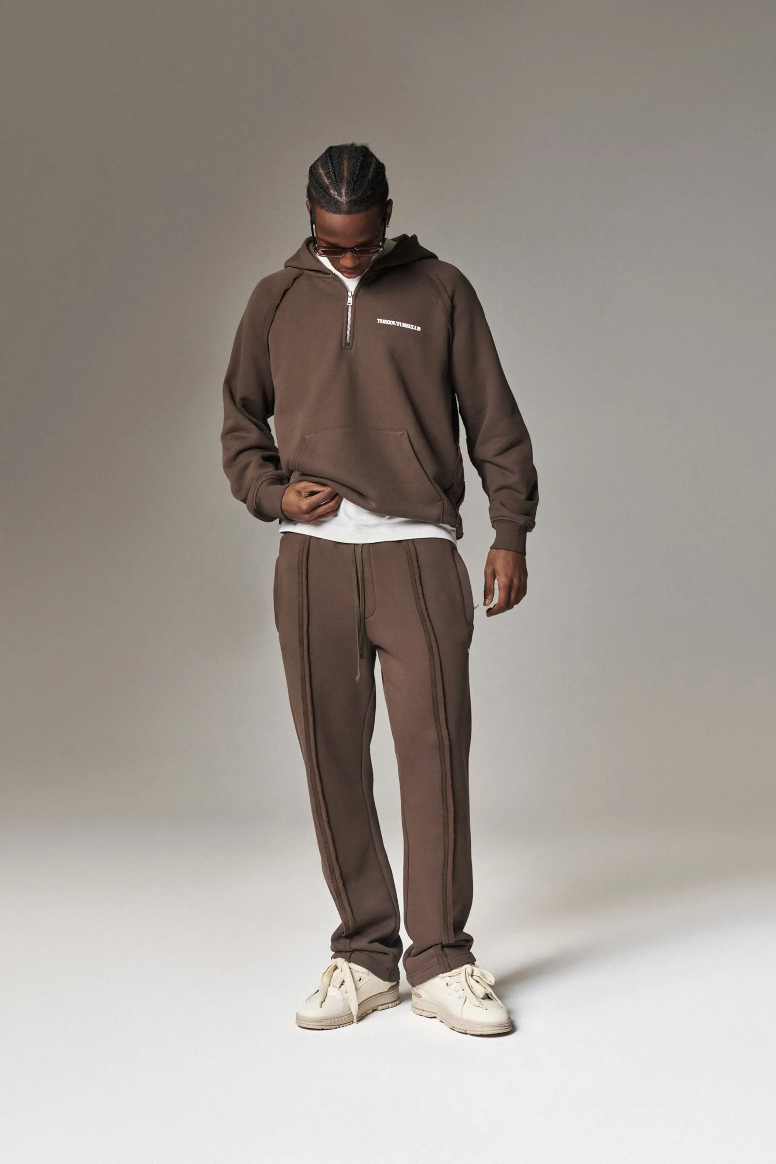 COPYRIGHT STRAIGHT LEG JOGGERS - BROWN sold by The Couture Club product image thumbnail 3