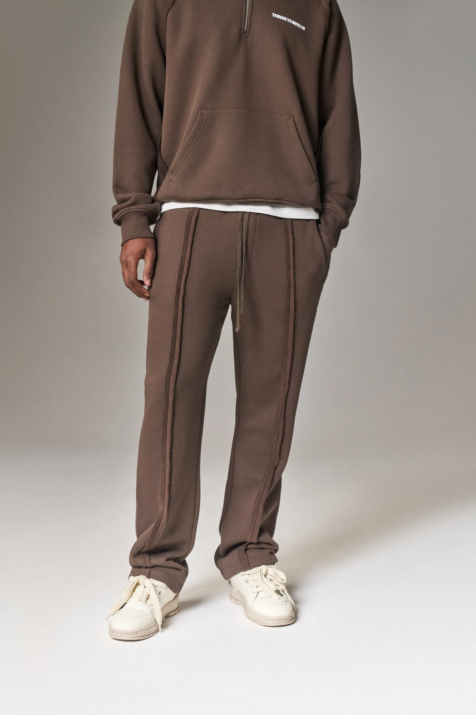 COPYRIGHT STRAIGHT LEG JOGGERS - BROWN sold by The Couture Club product image thumbnail 2