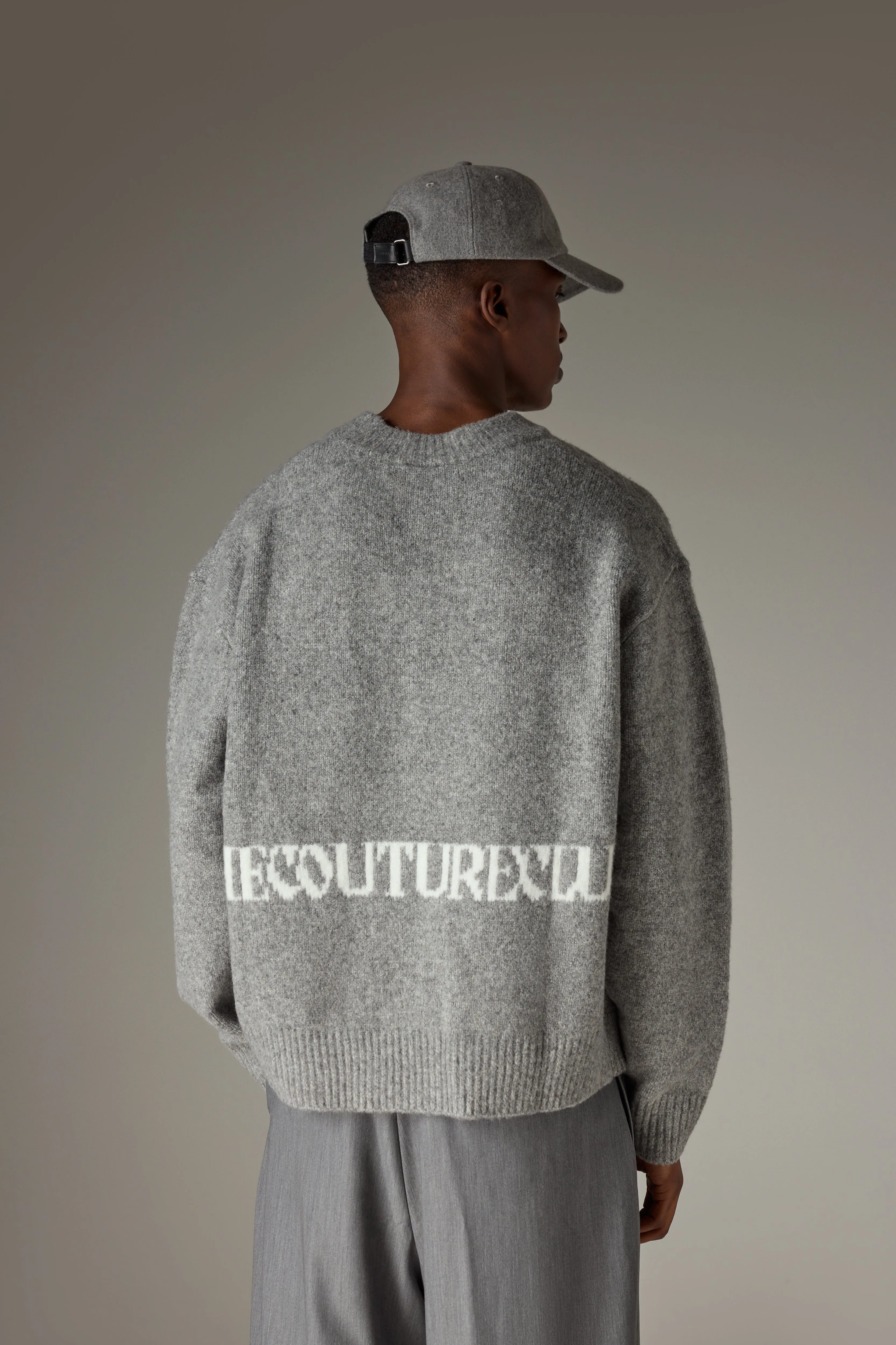 COPYRIGHT BRUSHED KNIT JUMPER - GREY MARL sold by The Couture Club product image thumbnail 2