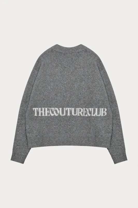 COPYRIGHT BRUSHED KNIT JUMPER - GREY MARL sold by The Couture Club