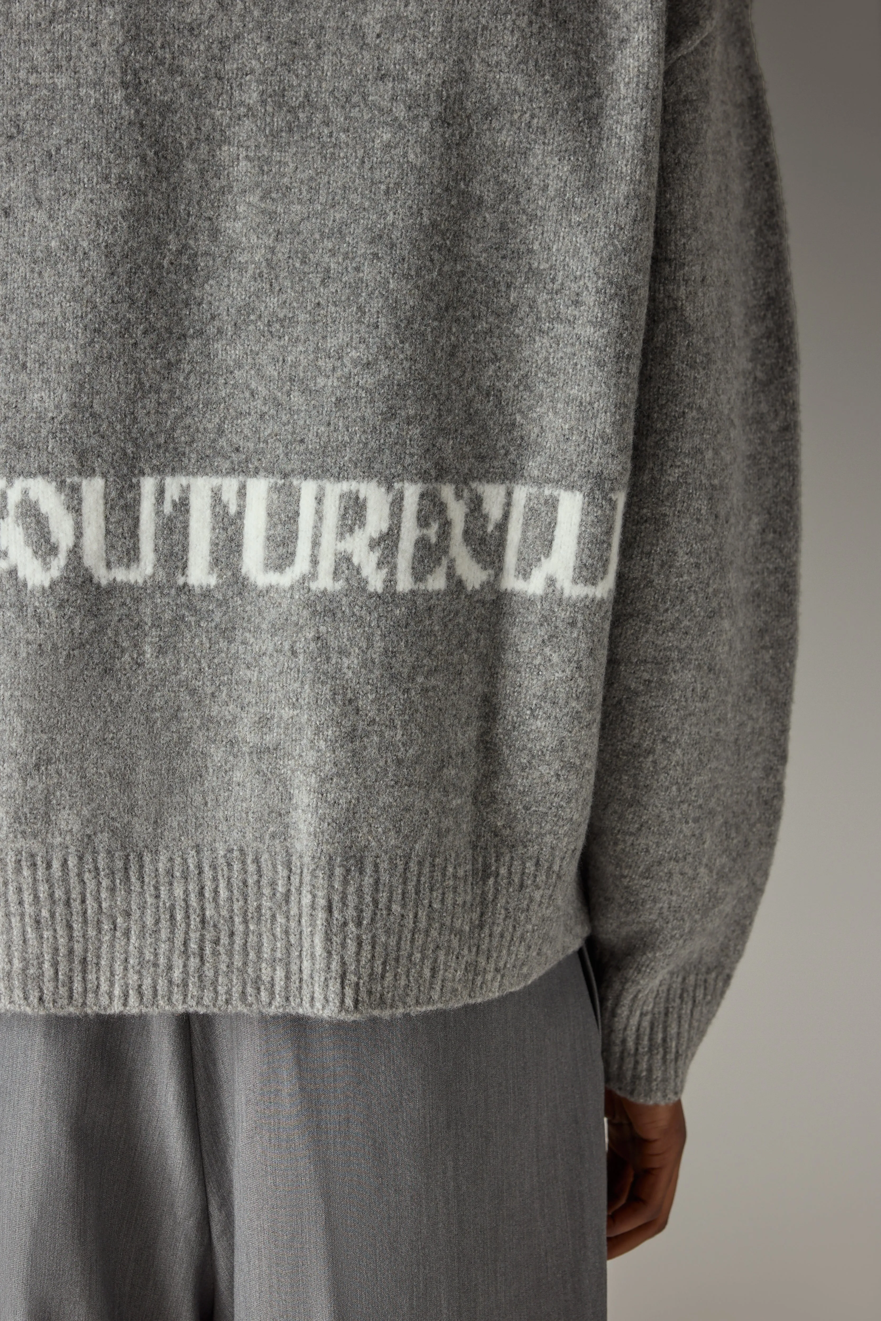 COPYRIGHT BRUSHED KNIT JUMPER - GREY MARL sold by The Couture Club product image thumbnail 5
