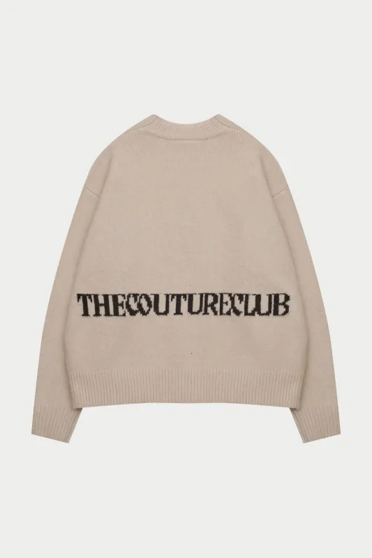 COPYRIGHT BRUSHED KNIT JUMPER - OFF WHITE sold by The Couture Club