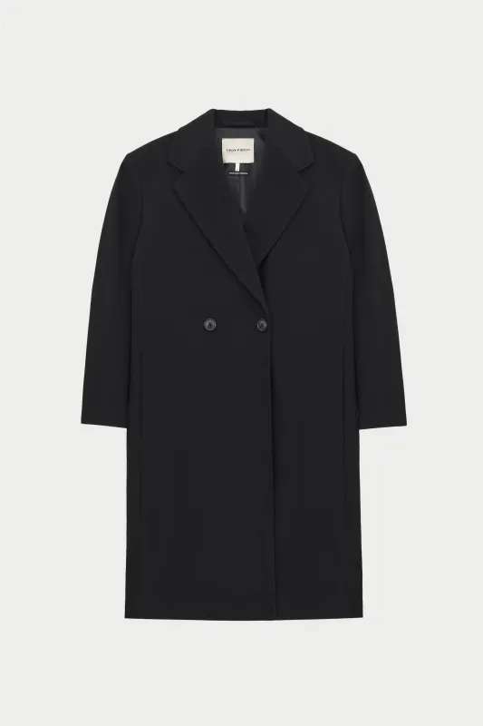 LONGLINE OVERCOAT - BLACK sold by The Couture Club