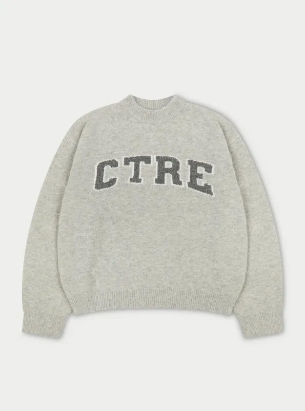 CTRE KNITTED SWEATSHIRT - GREY MARL sold by The Couture Club