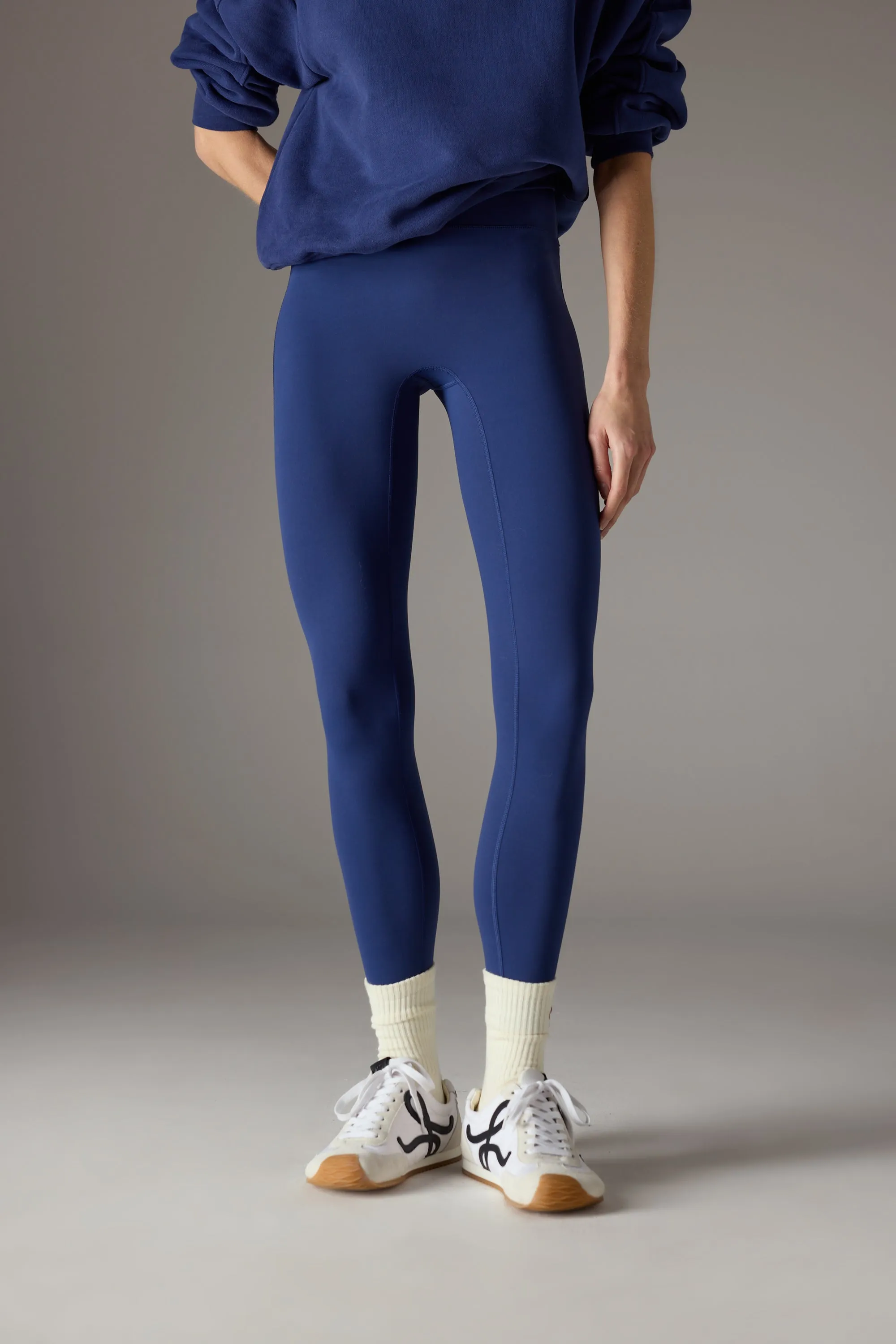 SCULPTING STRETCH EMBLEM LEGGINGS - BLUE sold by The Couture Club product image thumbnail 3