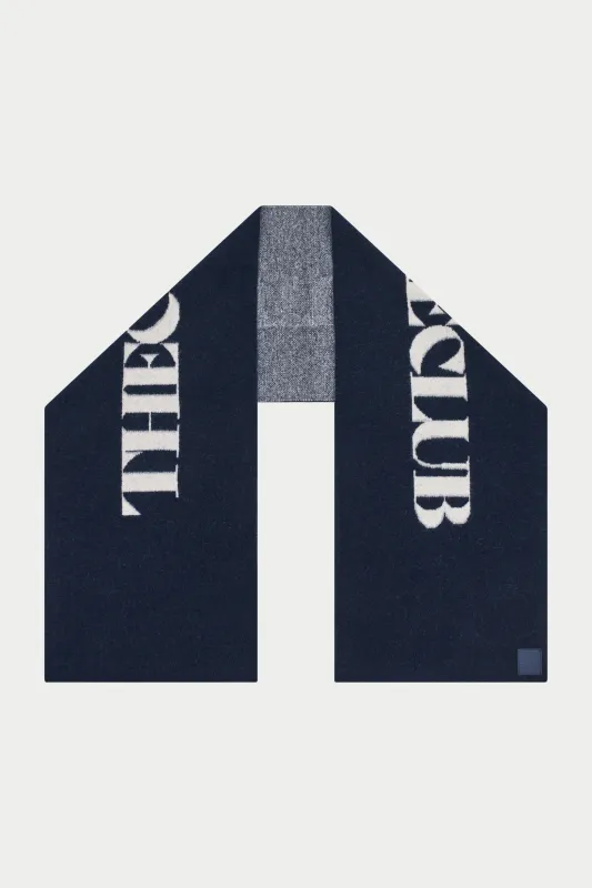 COPYRIGHT KNIT SCARF - NAVY sold by The Couture Club