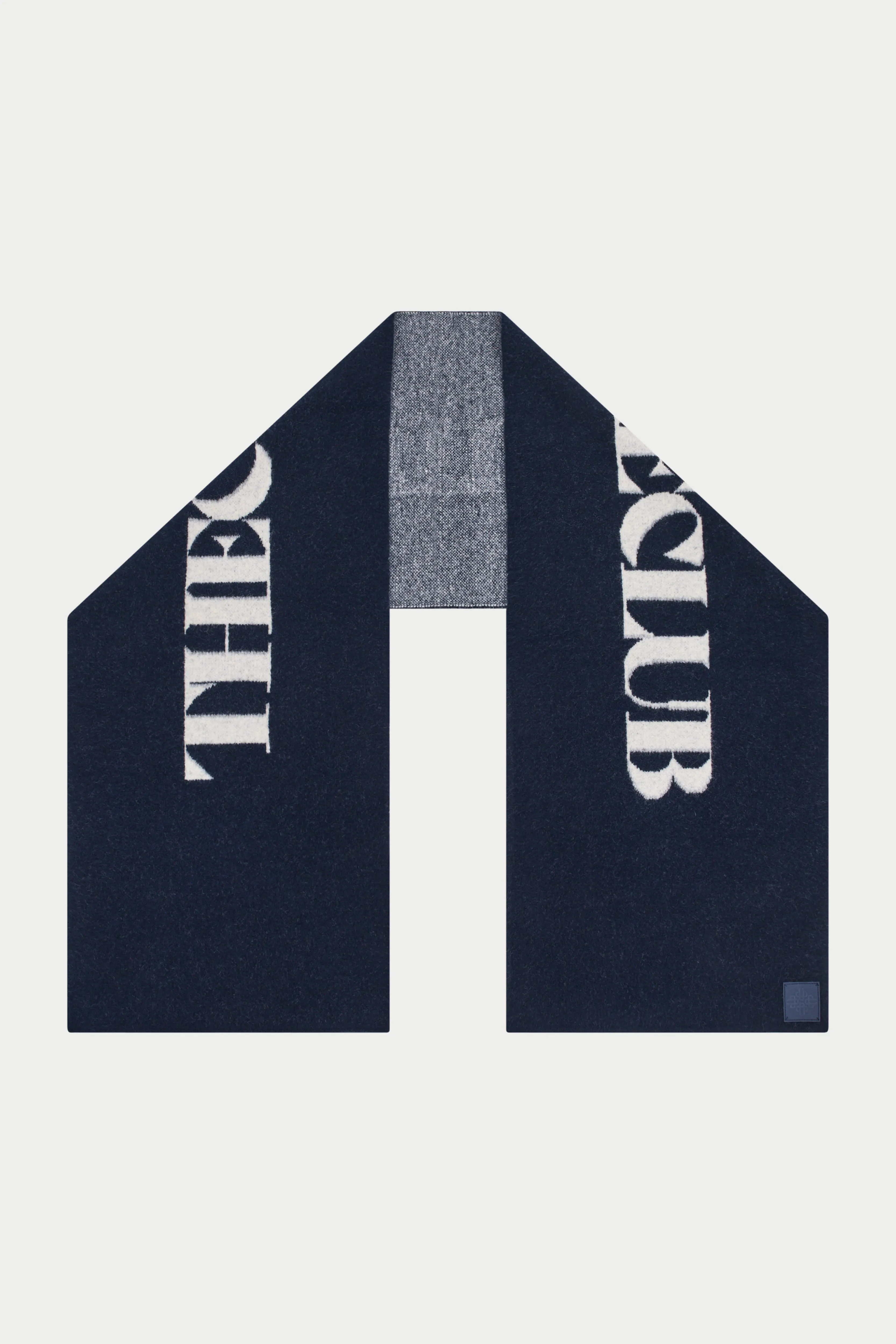 COPYRIGHT KNIT SCARF - NAVY sold by The Couture Club