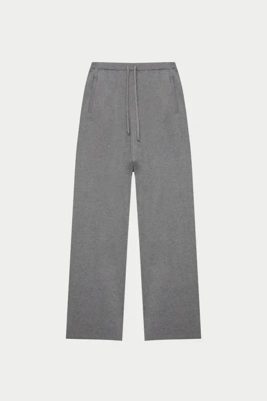 KNITTED RELAXED JOGGERS - GREY MARL sold by The Couture Club