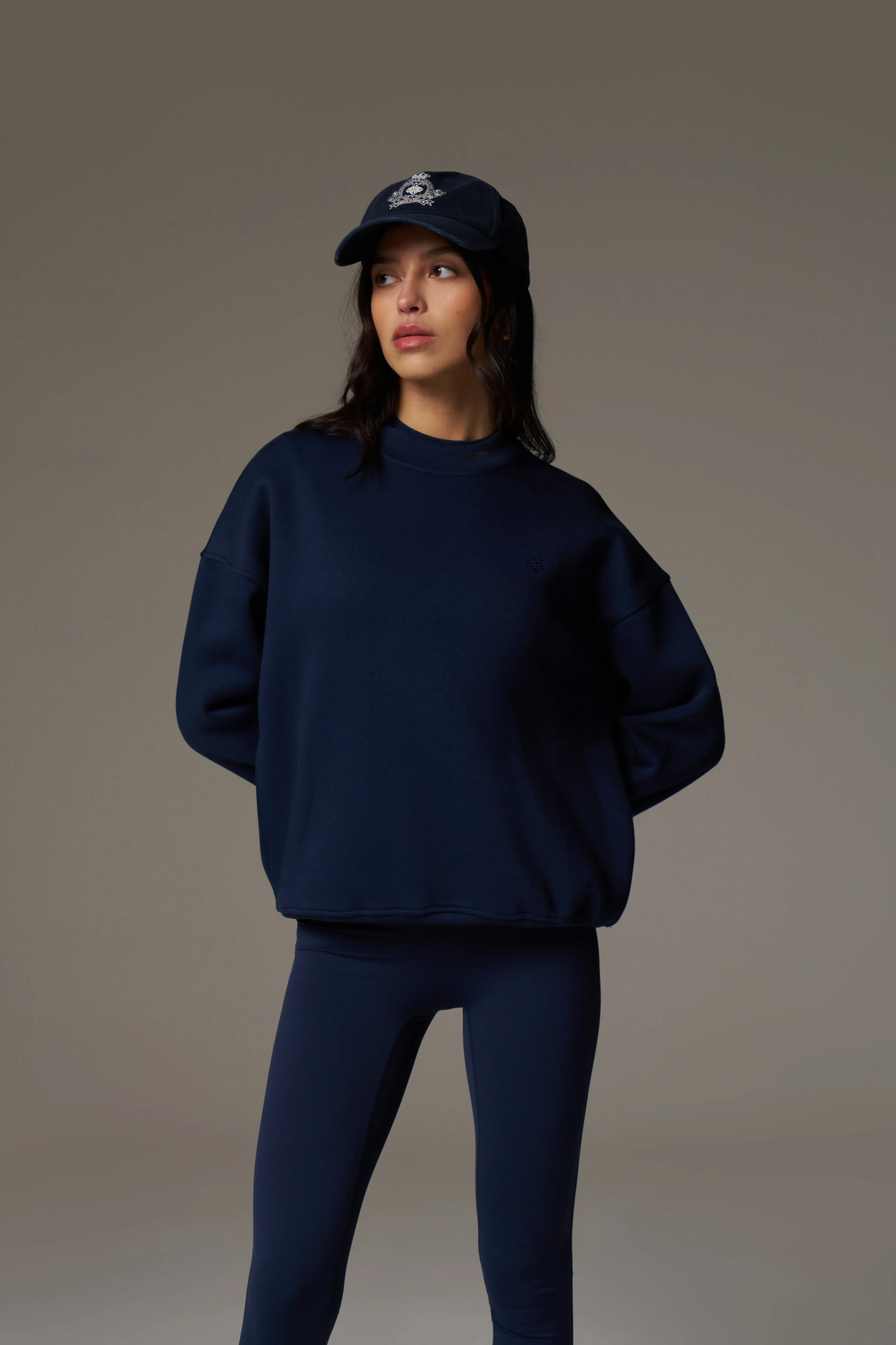 EMBLEM EMBROIDERED SWEATSHIRT - NAVY sold by The Couture Club product image thumbnail 2