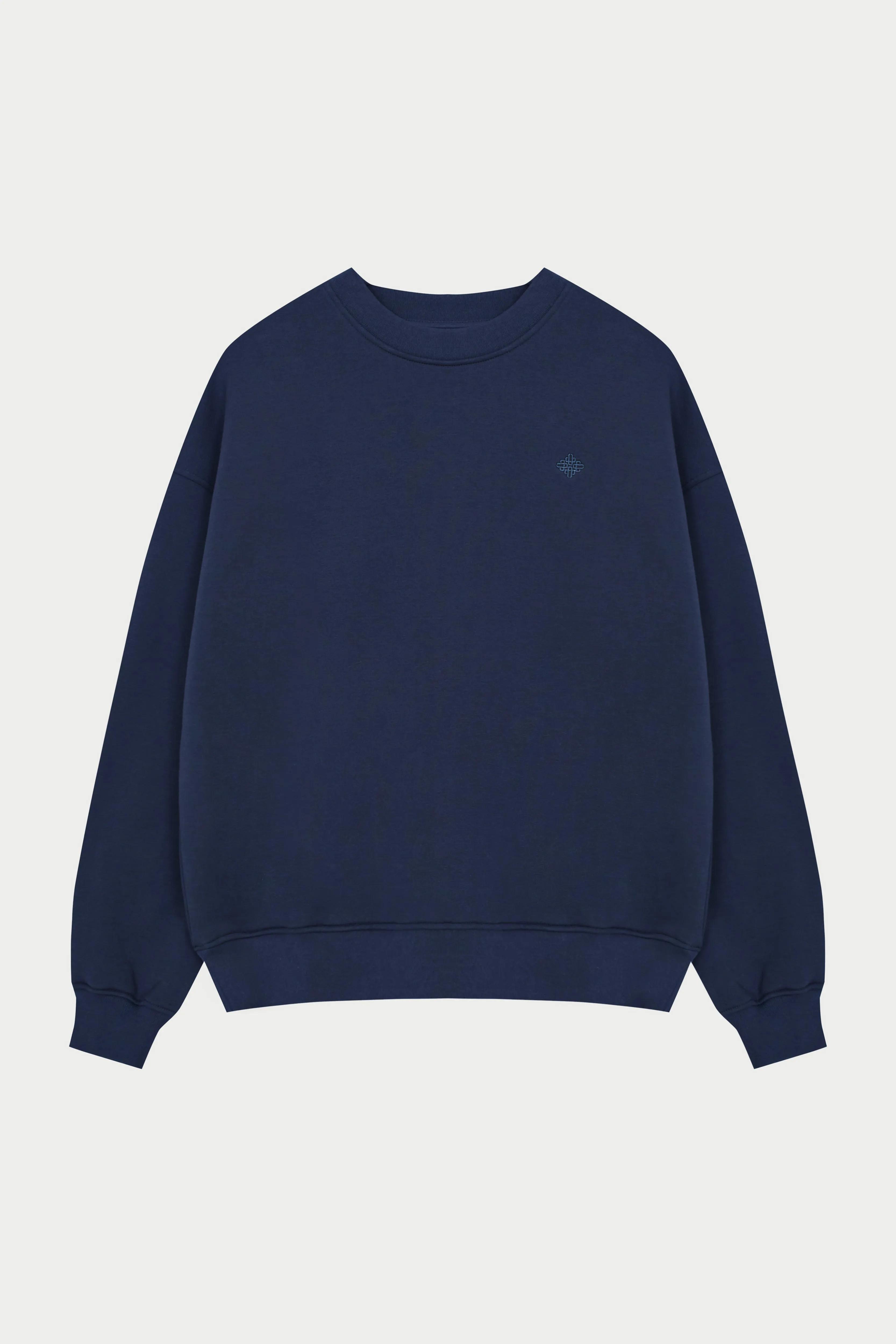 EMBLEM EMBROIDERED SWEATSHIRT - NAVY sold by The Couture Club