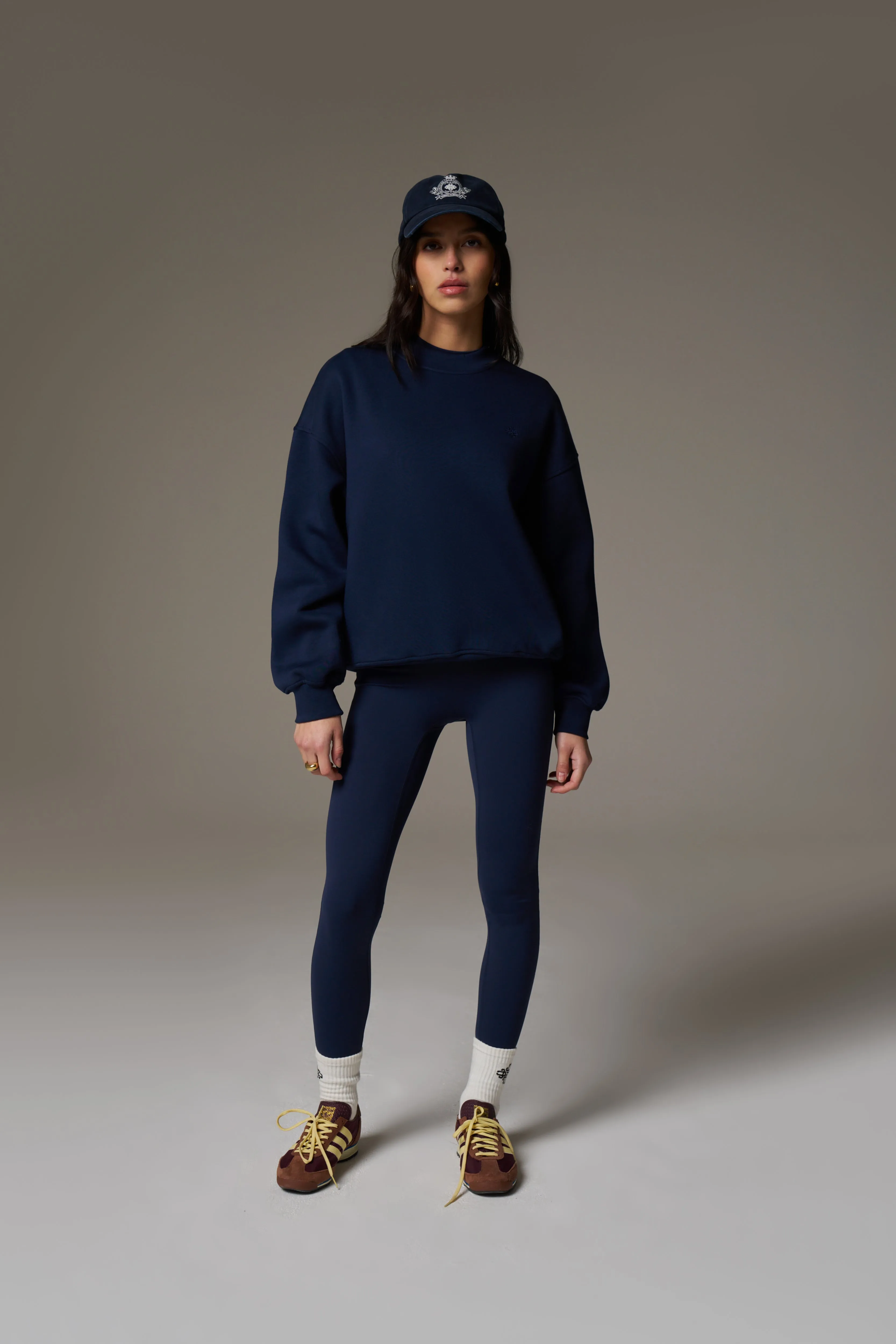 EMBLEM EMBROIDERED SWEATSHIRT - NAVY sold by The Couture Club product image thumbnail 3