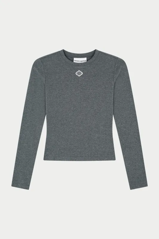 SCULPT SOFT TOUCH LONG SLEEVE TOP - CHARCOAL sold by The Couture Club