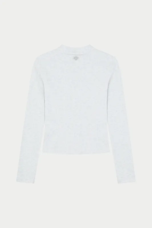 SCULPT SOFT TOUCH LONG SLEEVE ZIP THROUGH - GREY MARL sold by The Couture Club