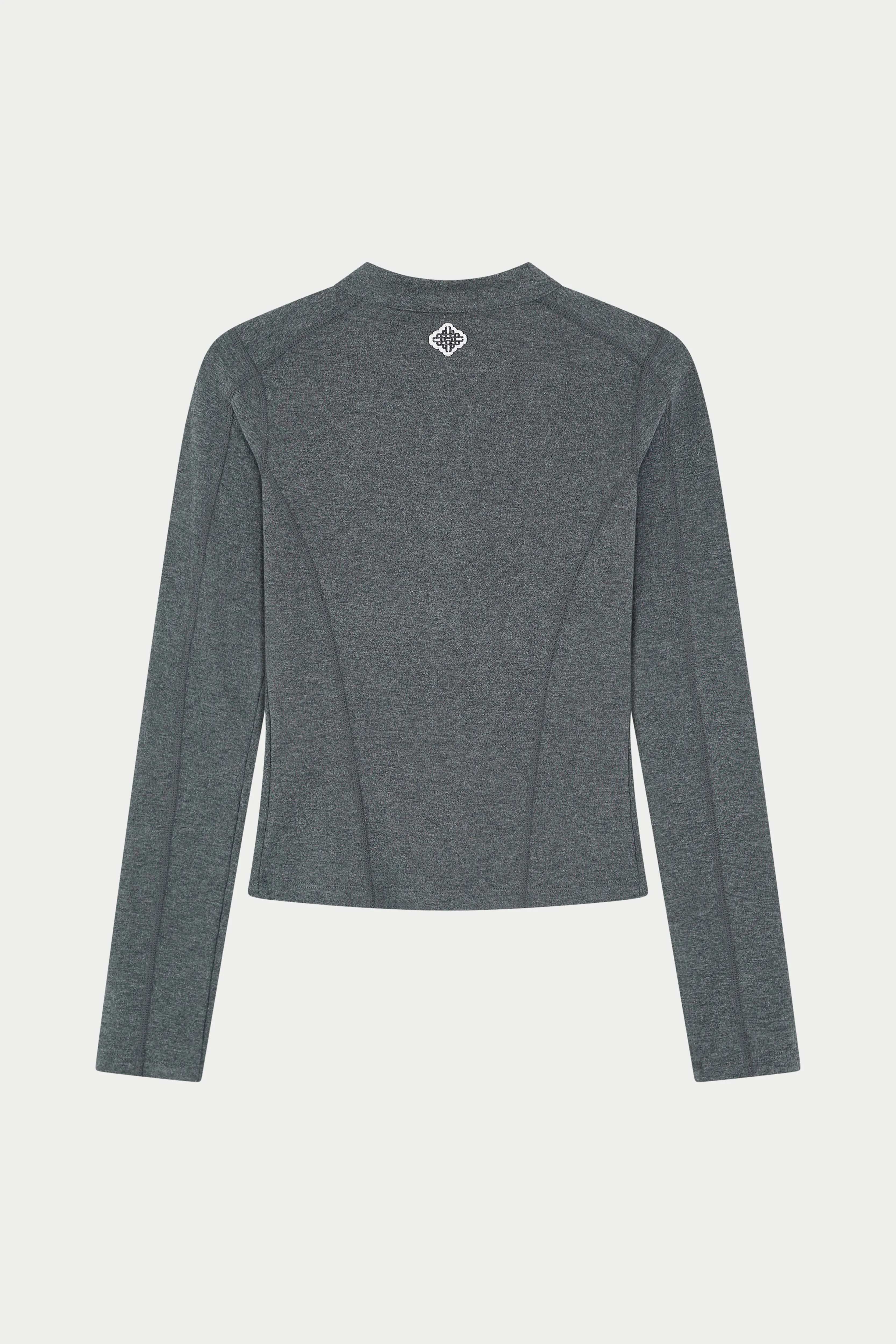 SCULPT SOFT TOUCH LONG SLEEVE ZIP THROUGH - CHARCOAL sold by The Couture Club