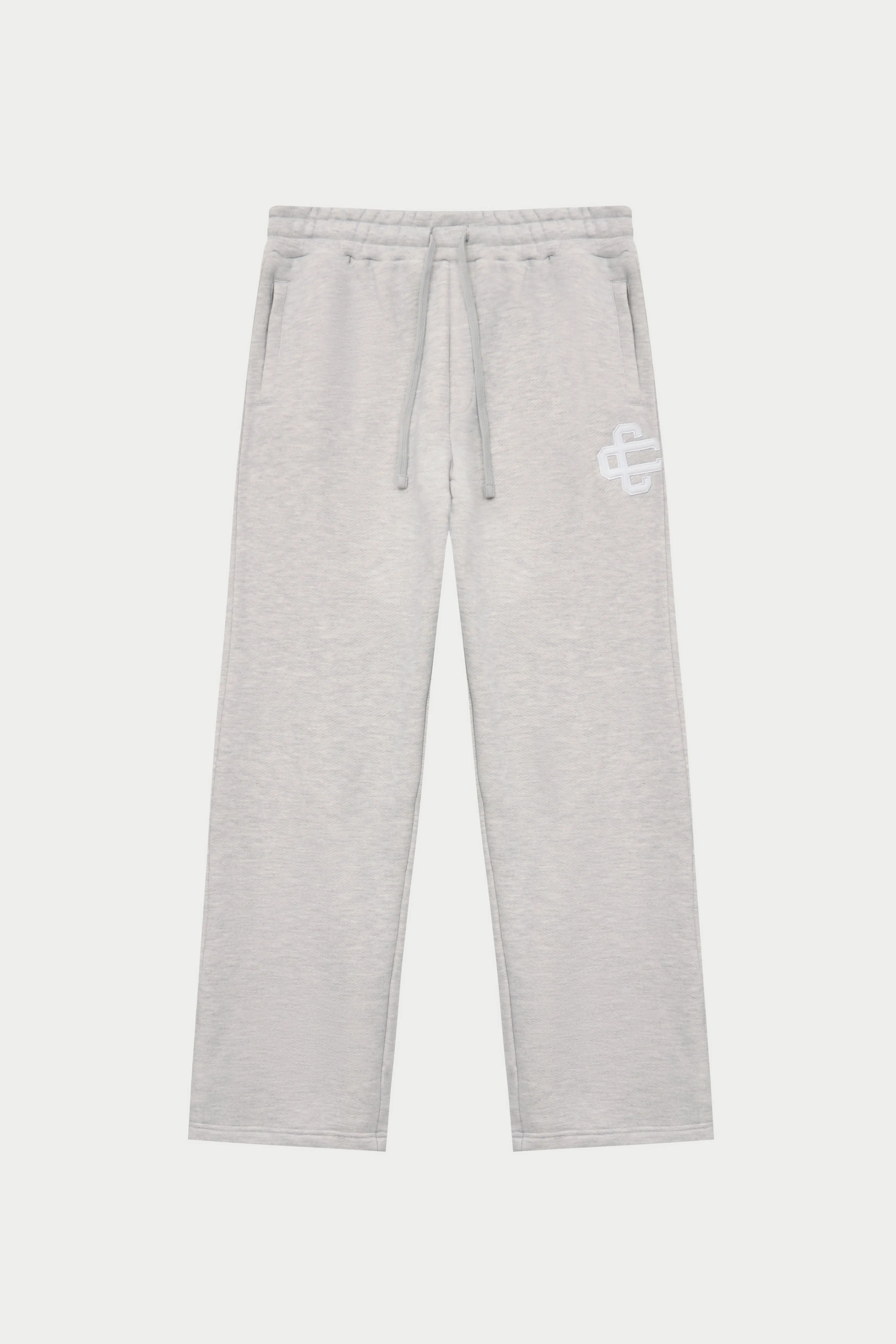 HEAVYWEIGHT EMBLEM APPLIQUE JOGGERS - GREY MARL sold by The Couture Club