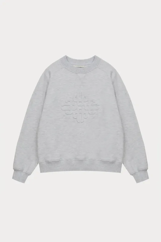 EMBOSSED SWEATSHIRT - GREY MARL sold by The Couture Club