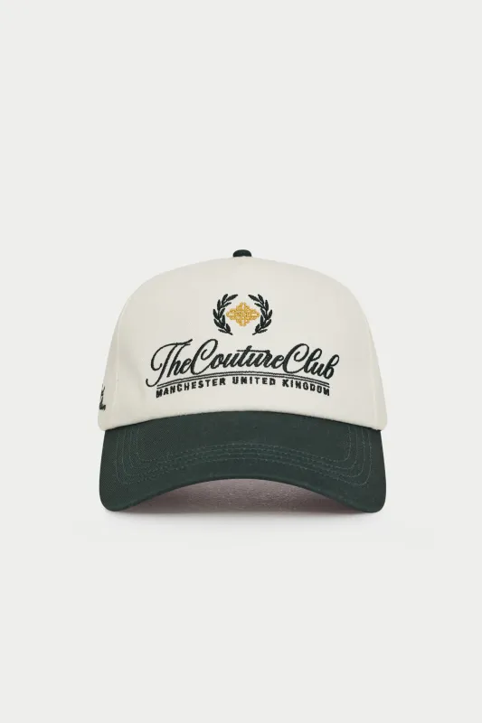 LAUREL EMBROIDERY CAP - FOREST GREEN made by The Couture Club