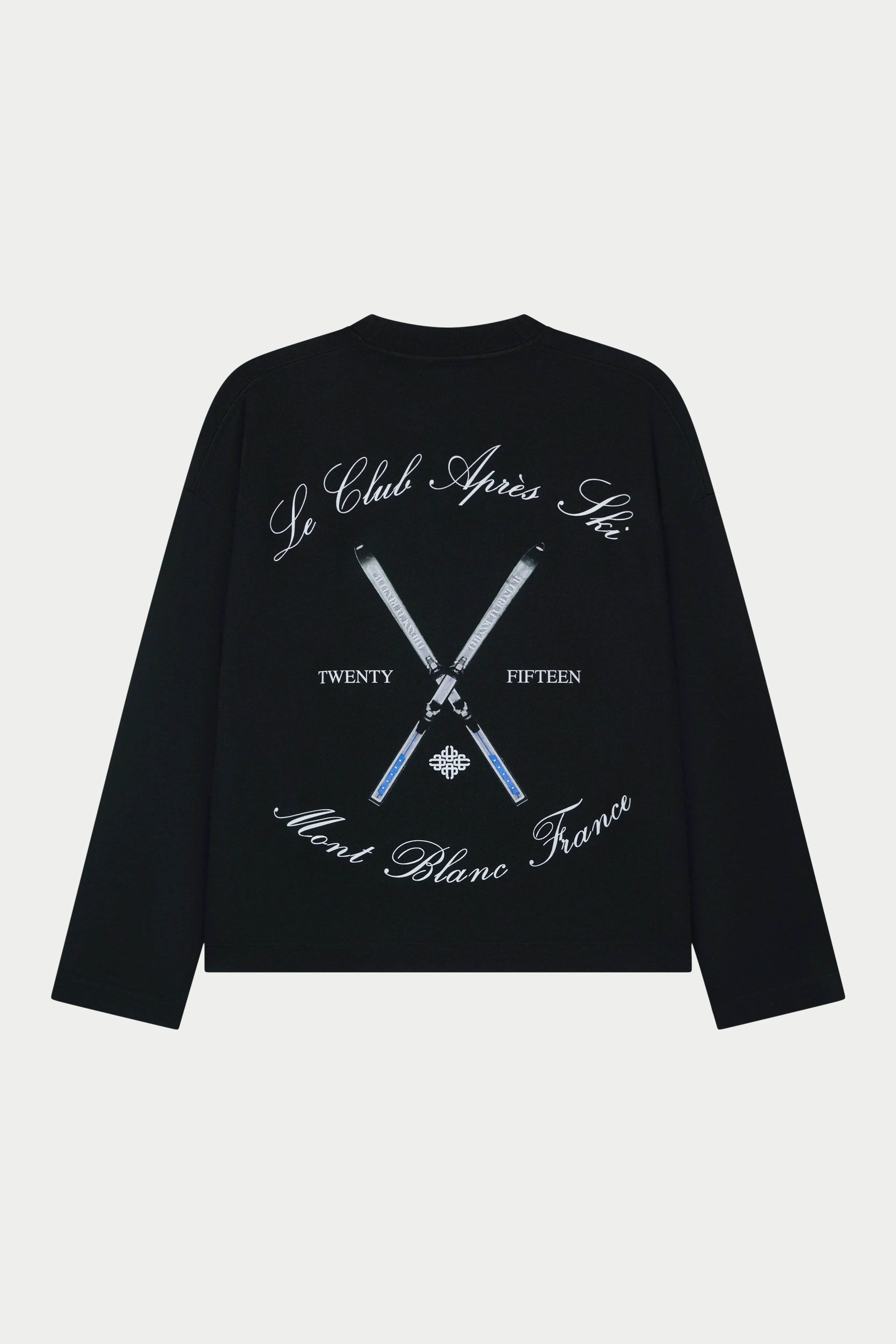 APRES SKI GRAPHIC LONG SLEEVE T-SHIRT - BLACK sold by The Couture Club