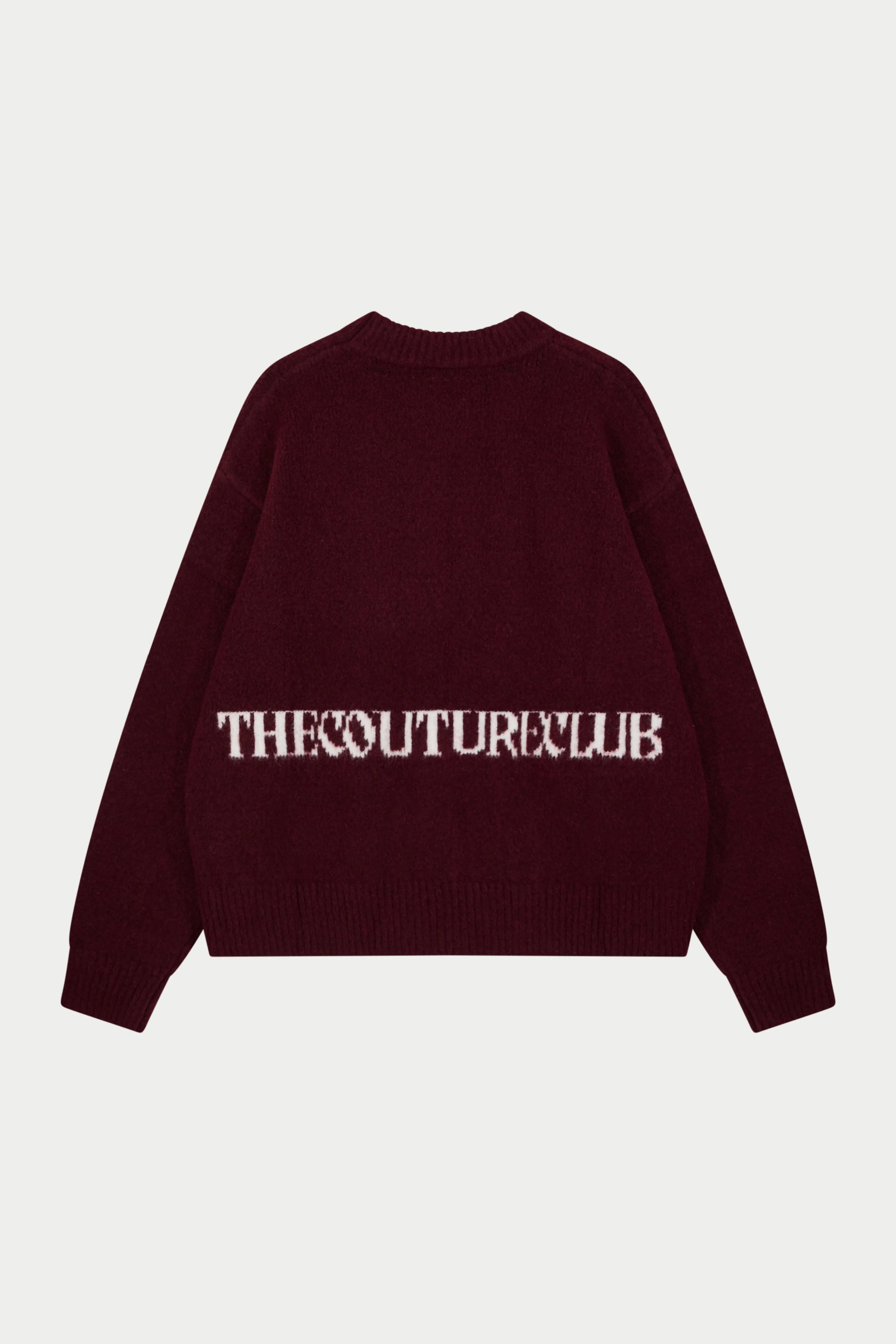 COPYRIGHT BRUSHED KNIT JUMPER - BURGUNDY sold by The Couture Club