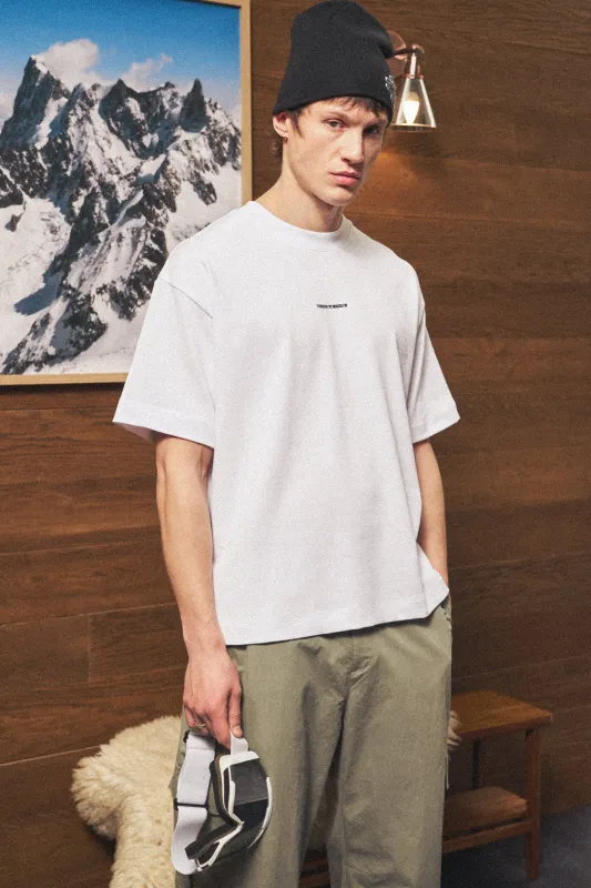 DOUBLE MICRO COPYRIGHT PRINT T-SHIRT - WHITE sold by The Couture Club