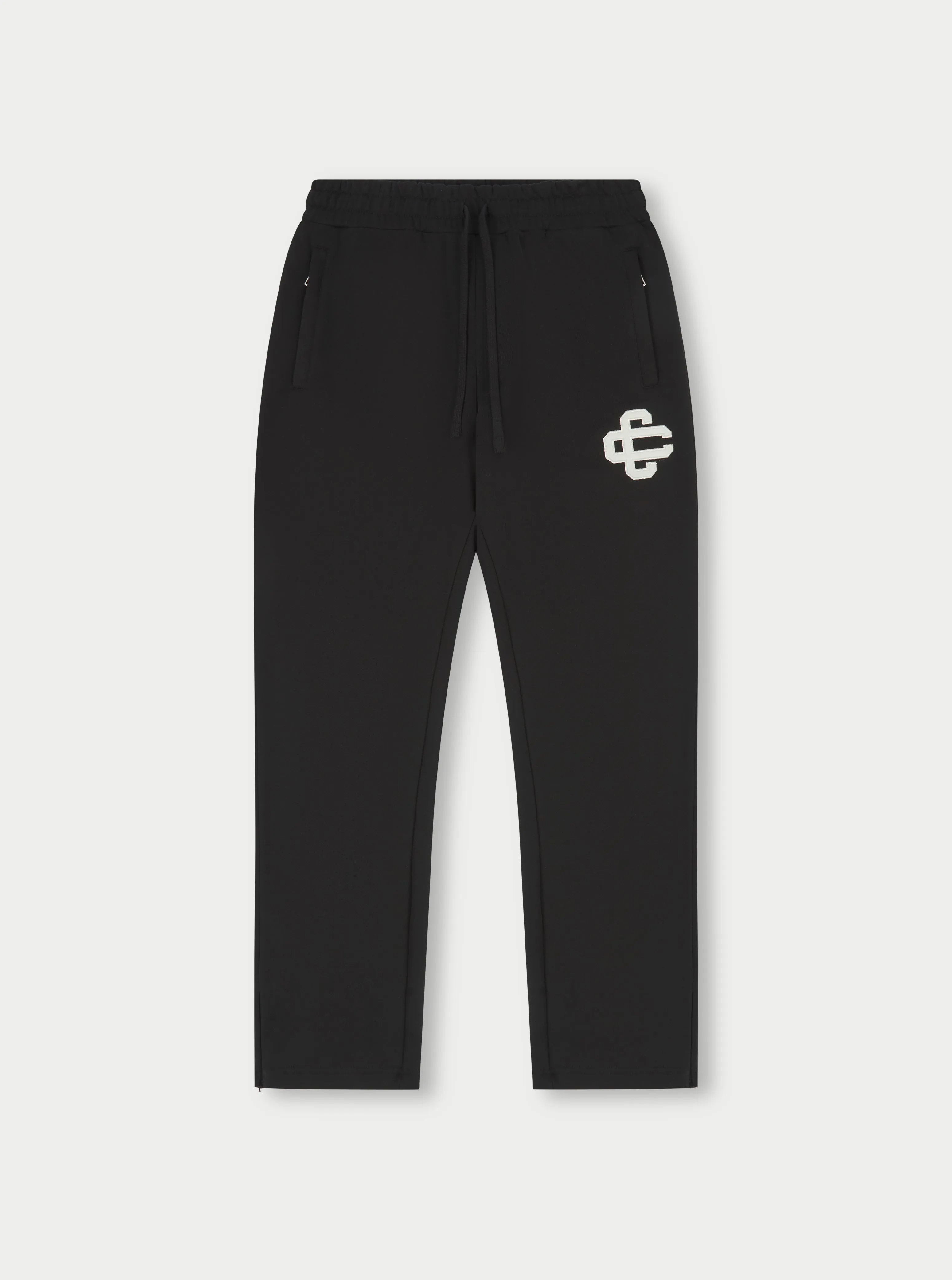 HEAVYWEIGHT APPLIQUE EMBLEM JOGGERS - BLACK sold by The Couture Club