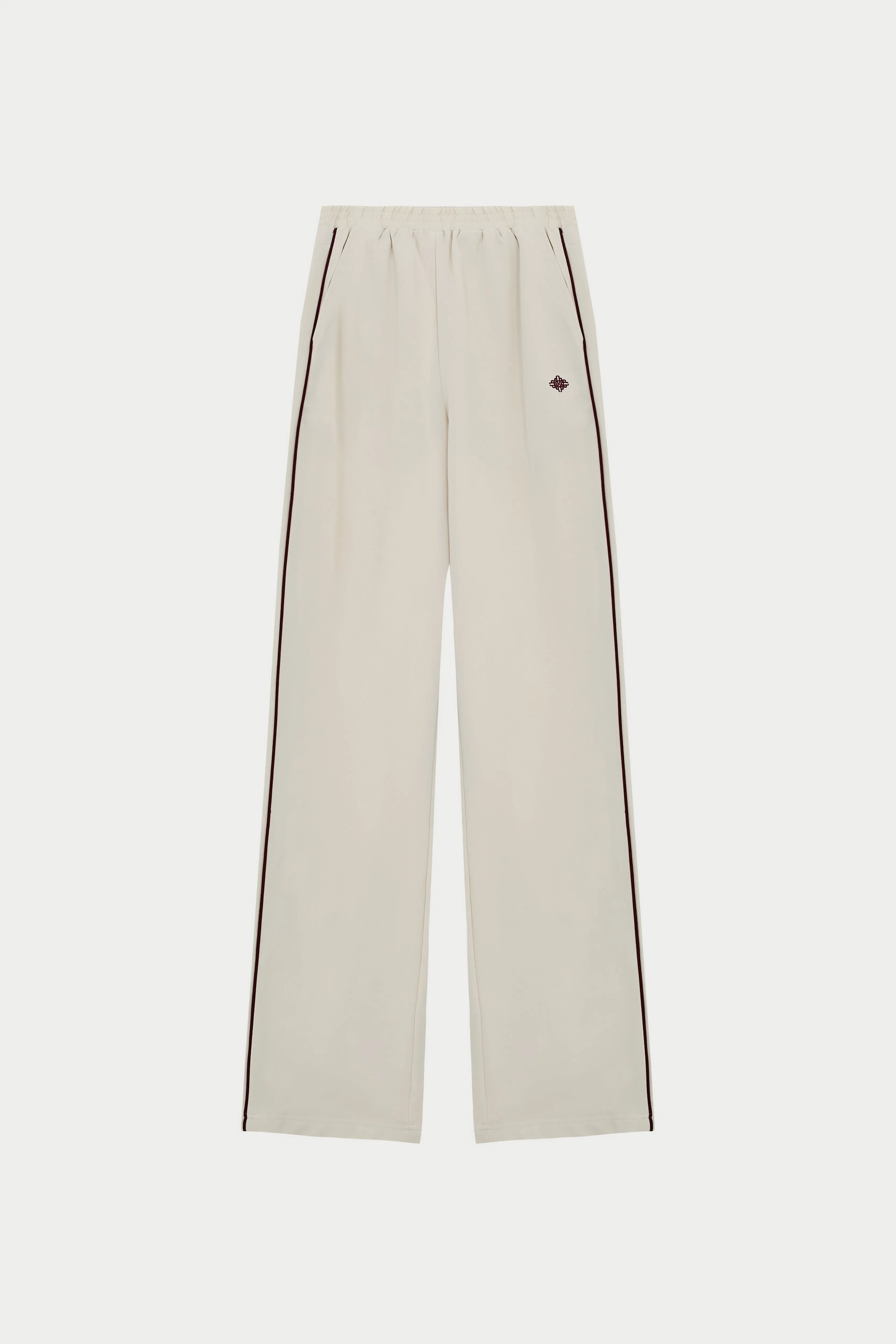 EMBLEM PIPED STRAIGHT LEG JOGGERS - STONE sold by The Couture Club