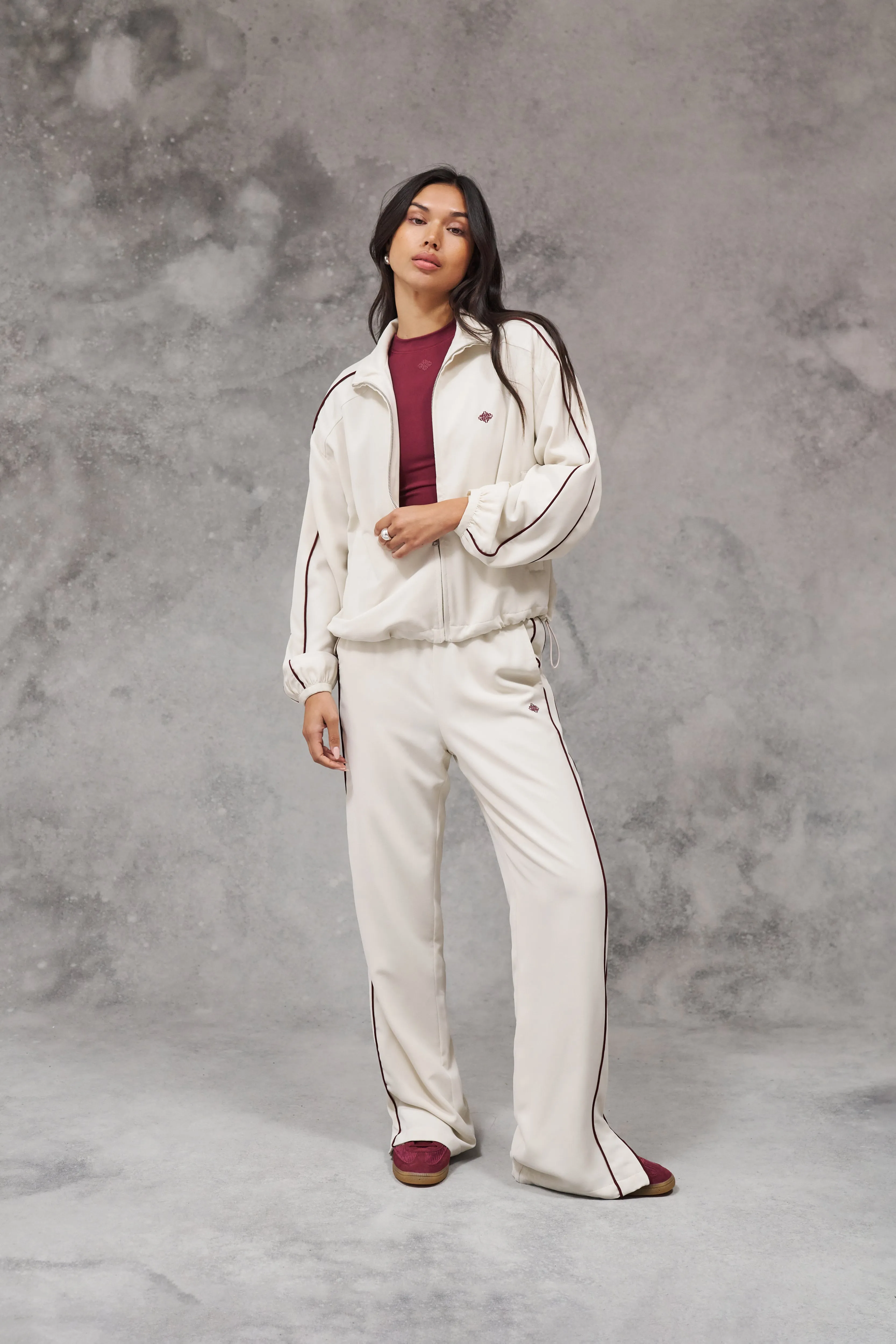 EMBLEM PIPED STRAIGHT LEG JOGGERS - STONE sold by The Couture Club product image thumbnail 5