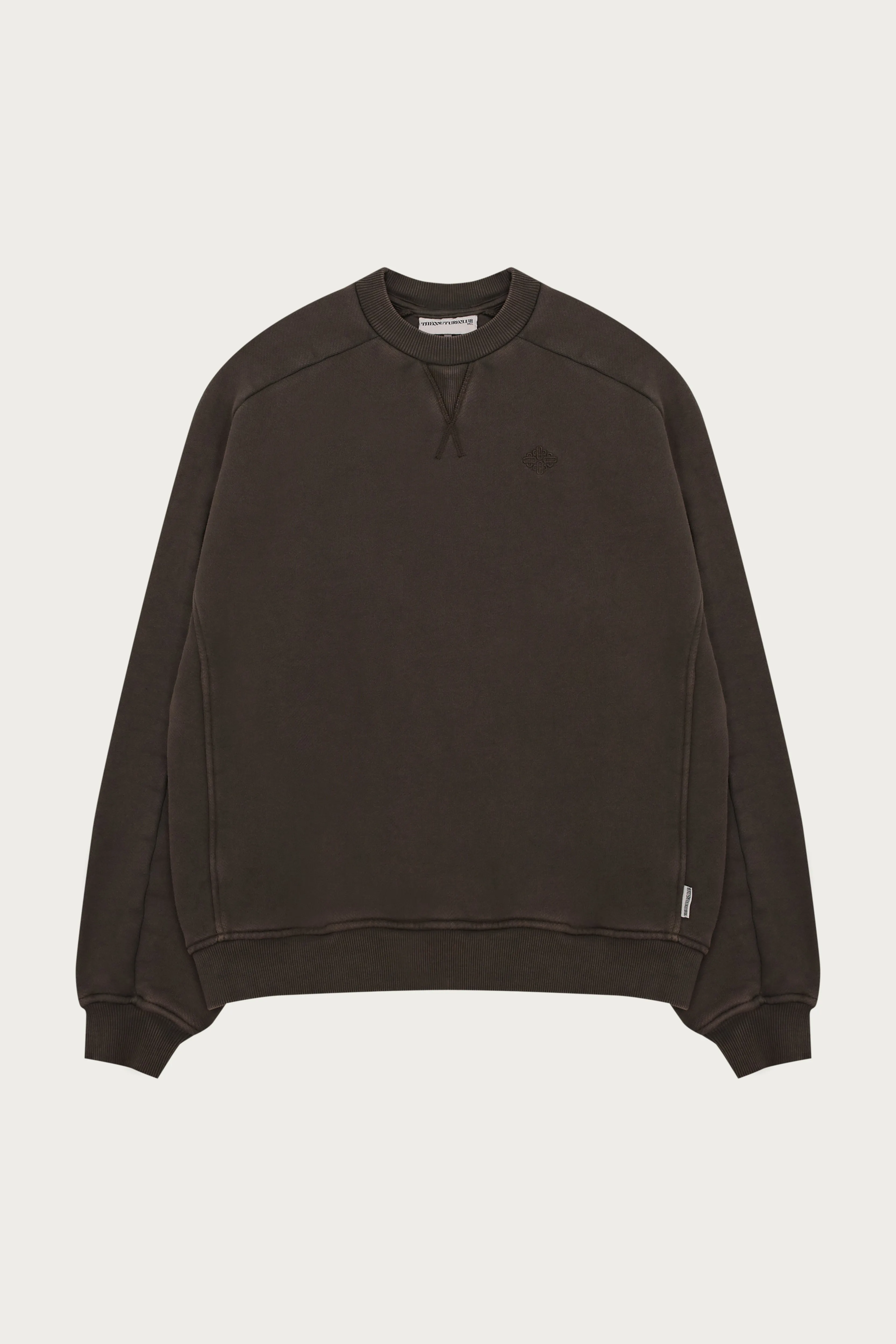 LAUNDERED CLASSICS SEAM DETAIL SWEATSHIRT - WASHED BROWN sold by The Couture Club