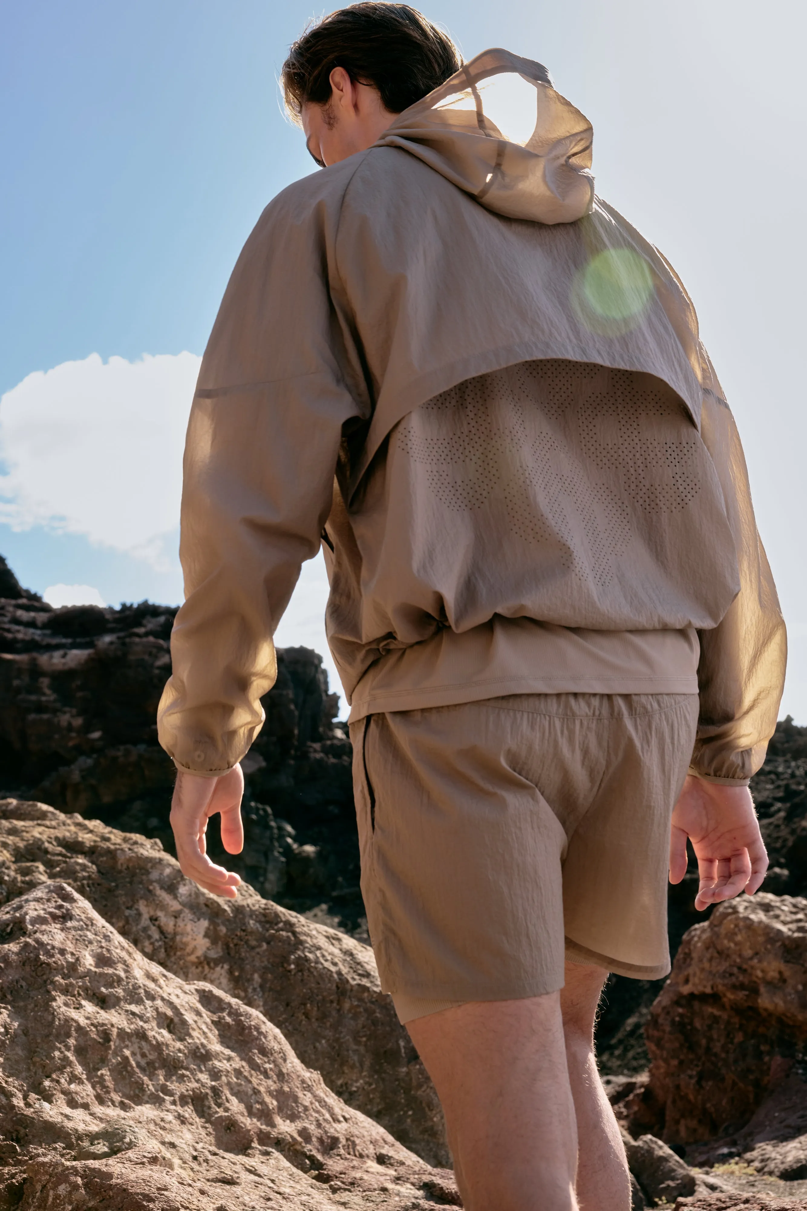 TRANSLUCENT WINDBREAKER - SAND sold by The Couture Club product image thumbnail 3